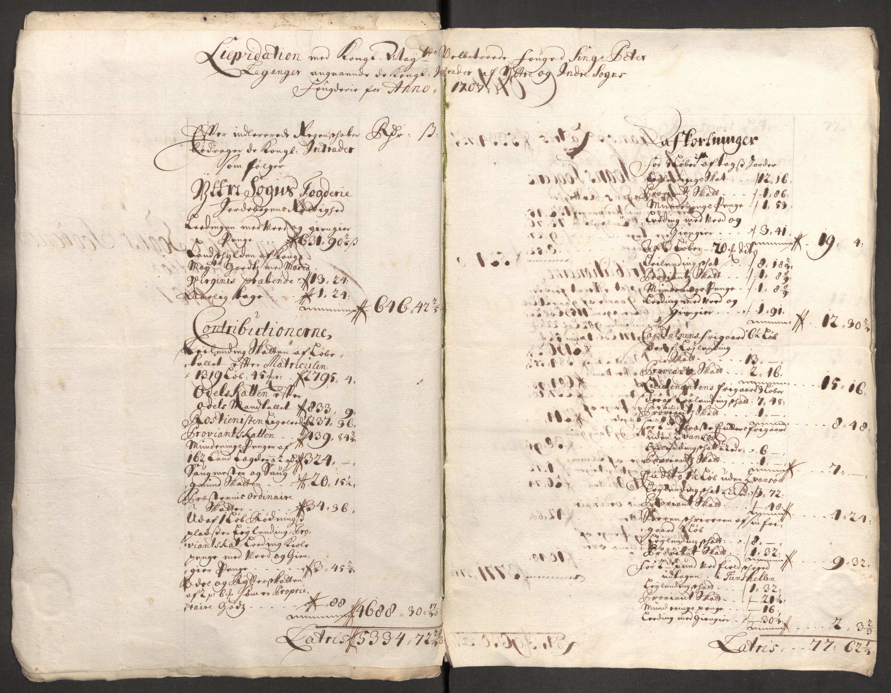 Rentekammeret inntil 1814, Reviderte regnskaper, Fogderegnskap, AV/RA-EA-4092/R52/L3314: Fogderegnskap Sogn, 1705-1707, p. 423