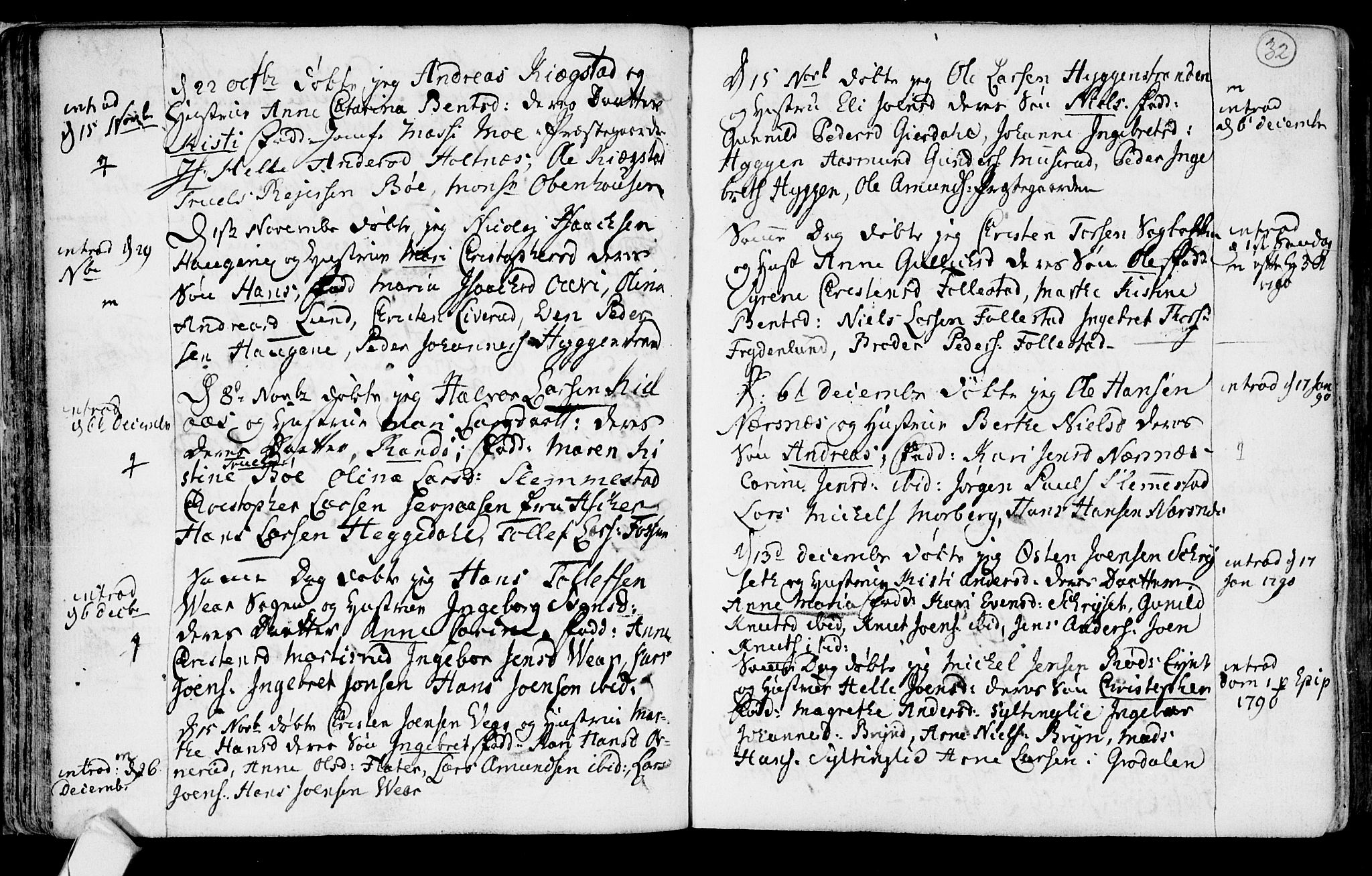 Røyken kirkebøker, SAKO/A-241/F/Fa/L0003: Parish register (official) no. 3, 1782-1813, p. 32