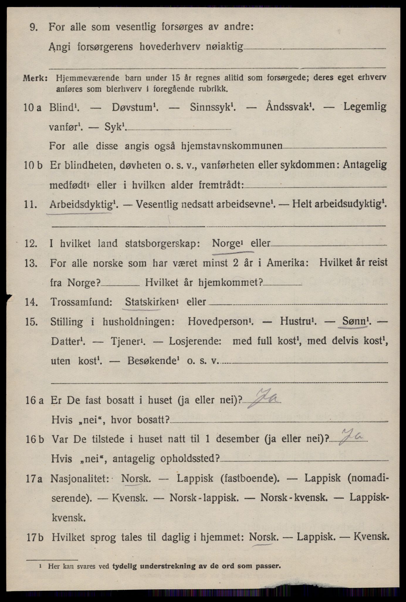 SAT, 1920 census for Malvik, 1920, p. 7211