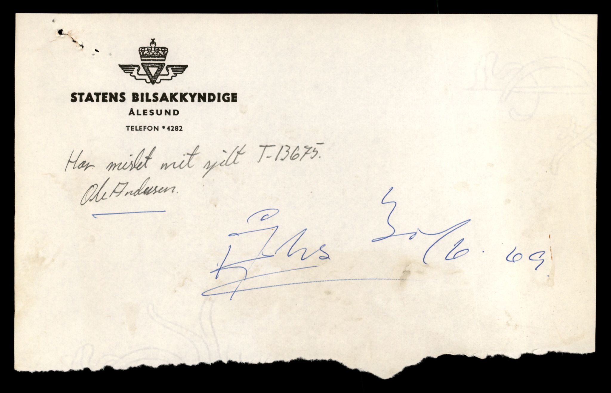 Møre og Romsdal vegkontor - Ålesund trafikkstasjon, AV/SAT-A-4099/F/Fe/L0040: Registreringskort for kjøretøy T 13531 - T 13709, 1927-1998, p. 2465
