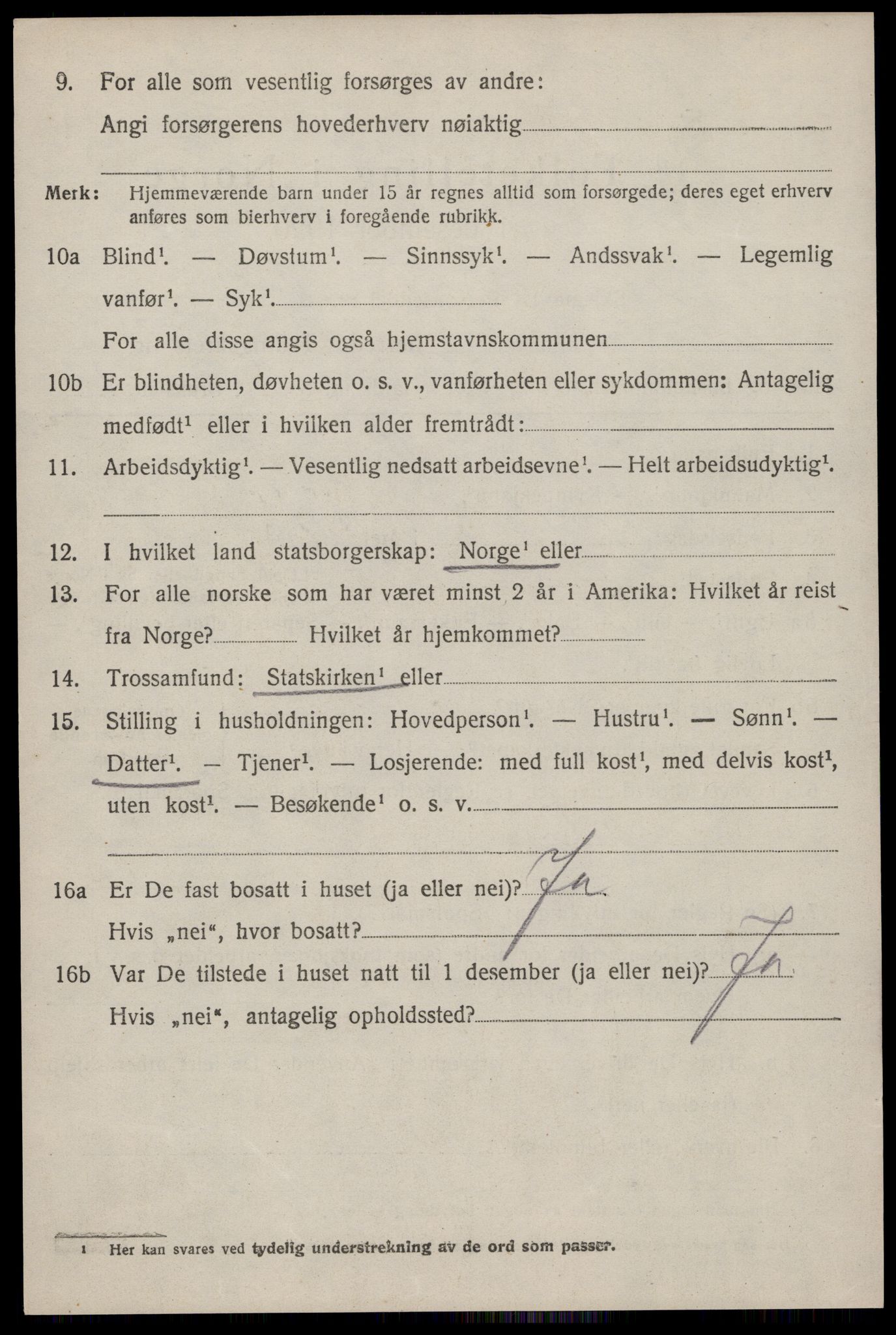 SAST, 1920 census for Håland, 1920, p. 6690