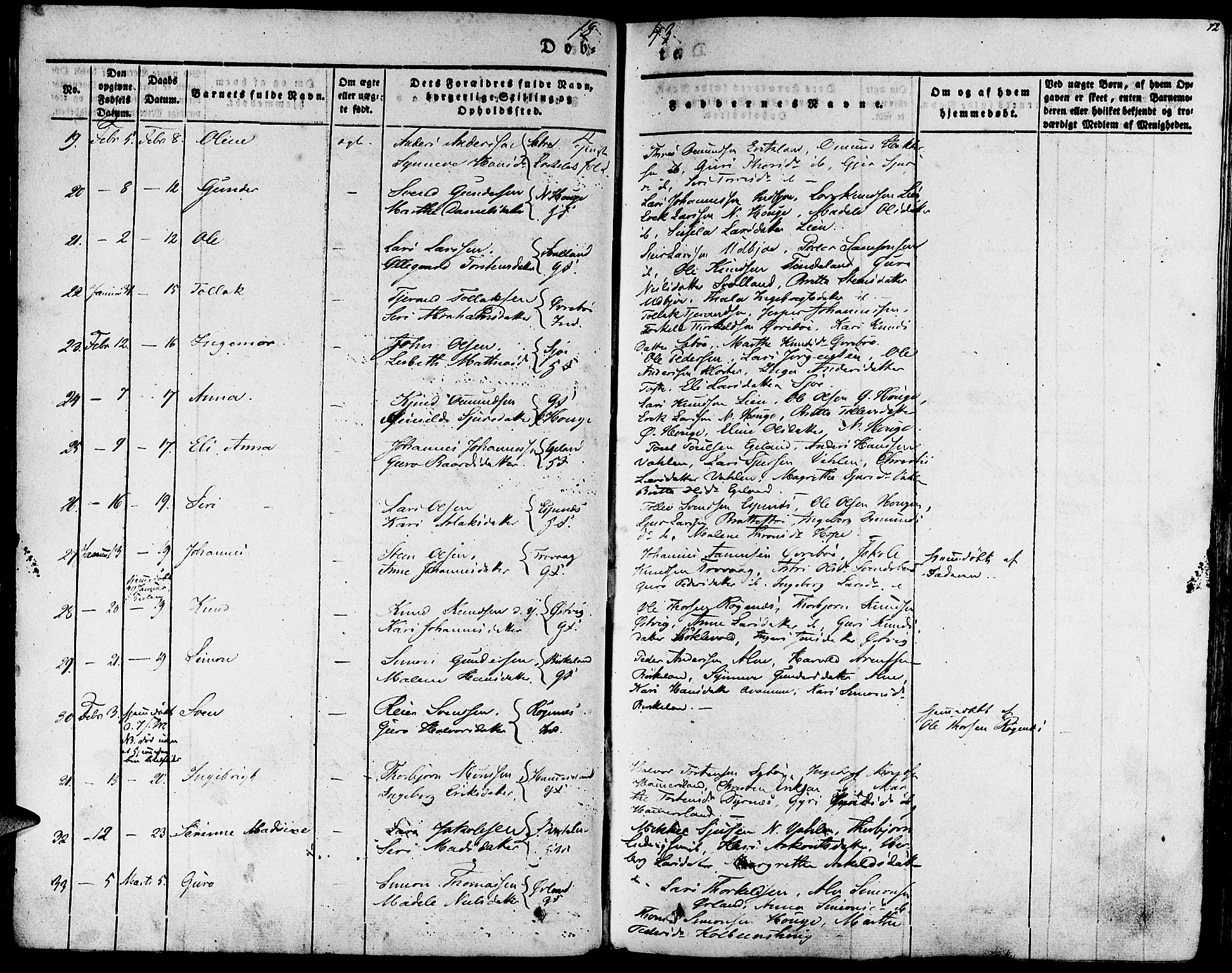 Fjelberg sokneprestembete, AV/SAB-A-75201/H/Haa: Parish register (official) no. A 6, 1835-1851, p. 72