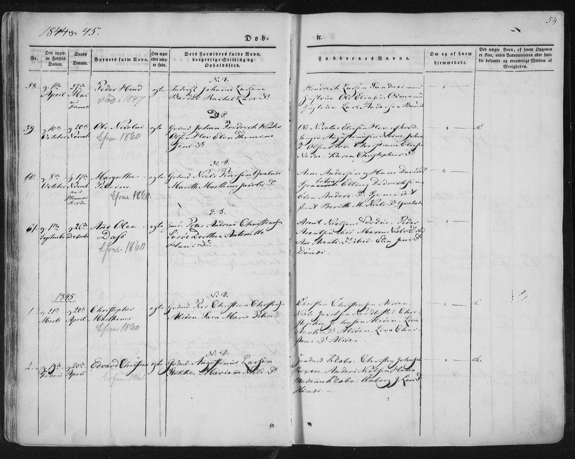 Ministerialprotokoller, klokkerbøker og fødselsregistre - Nordland, AV/SAT-A-1459/838/L0549: Parish register (official) no. 838A07, 1840-1854, p. 54