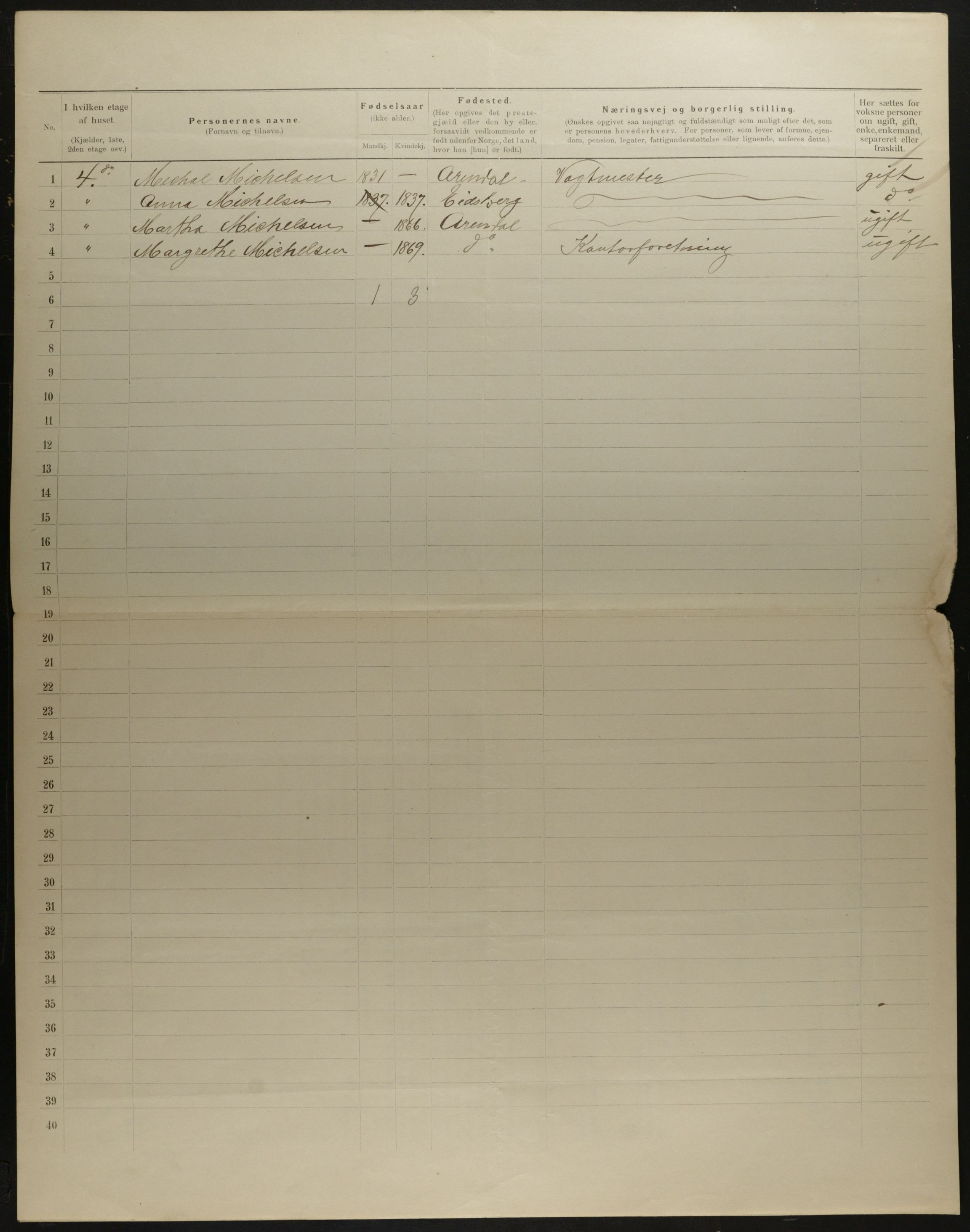 OBA, Municipal Census 1901 for Kristiania, 1901, p. 12477