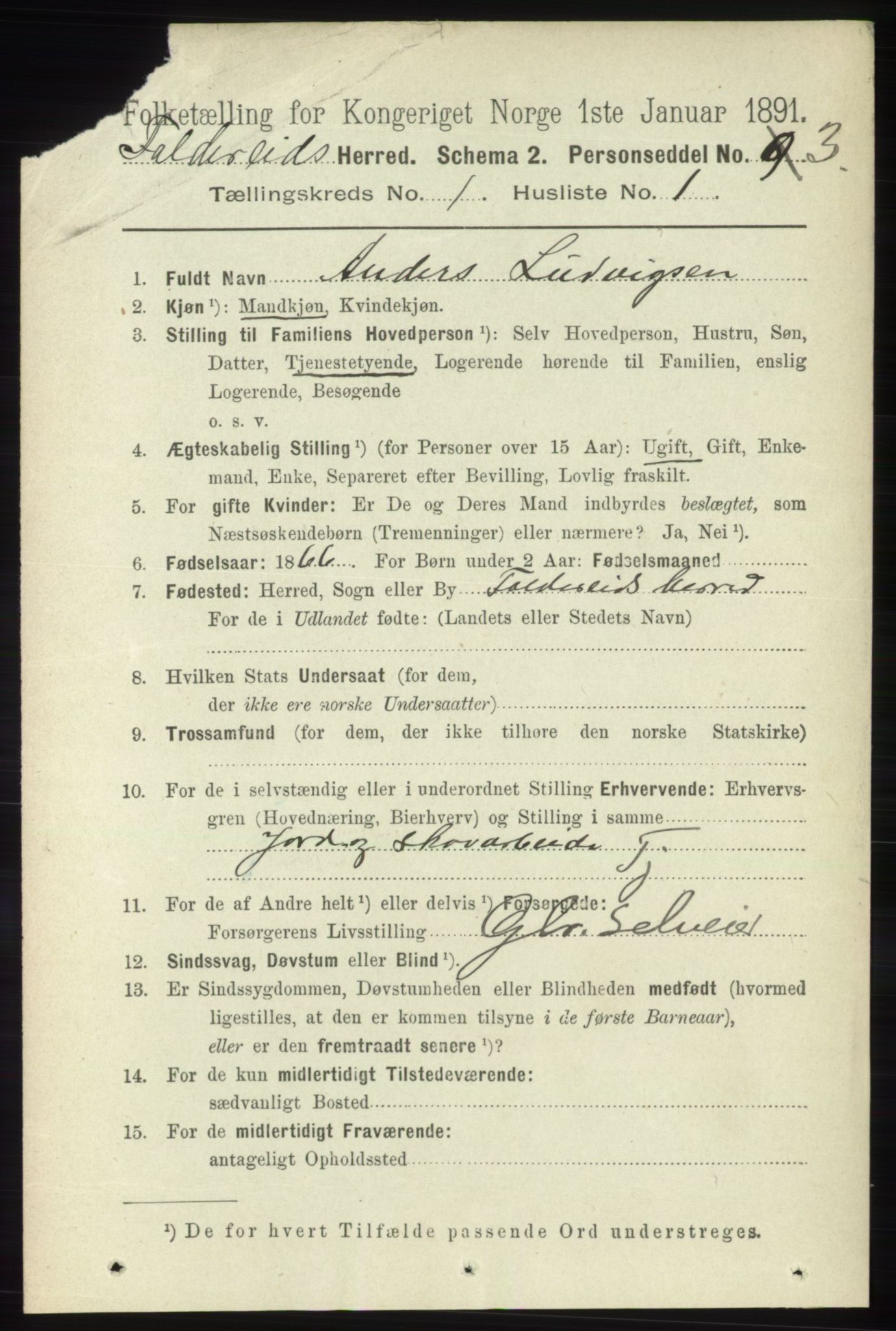 RA, 1891 census for 1753 Foldereid, 1891, p. 123