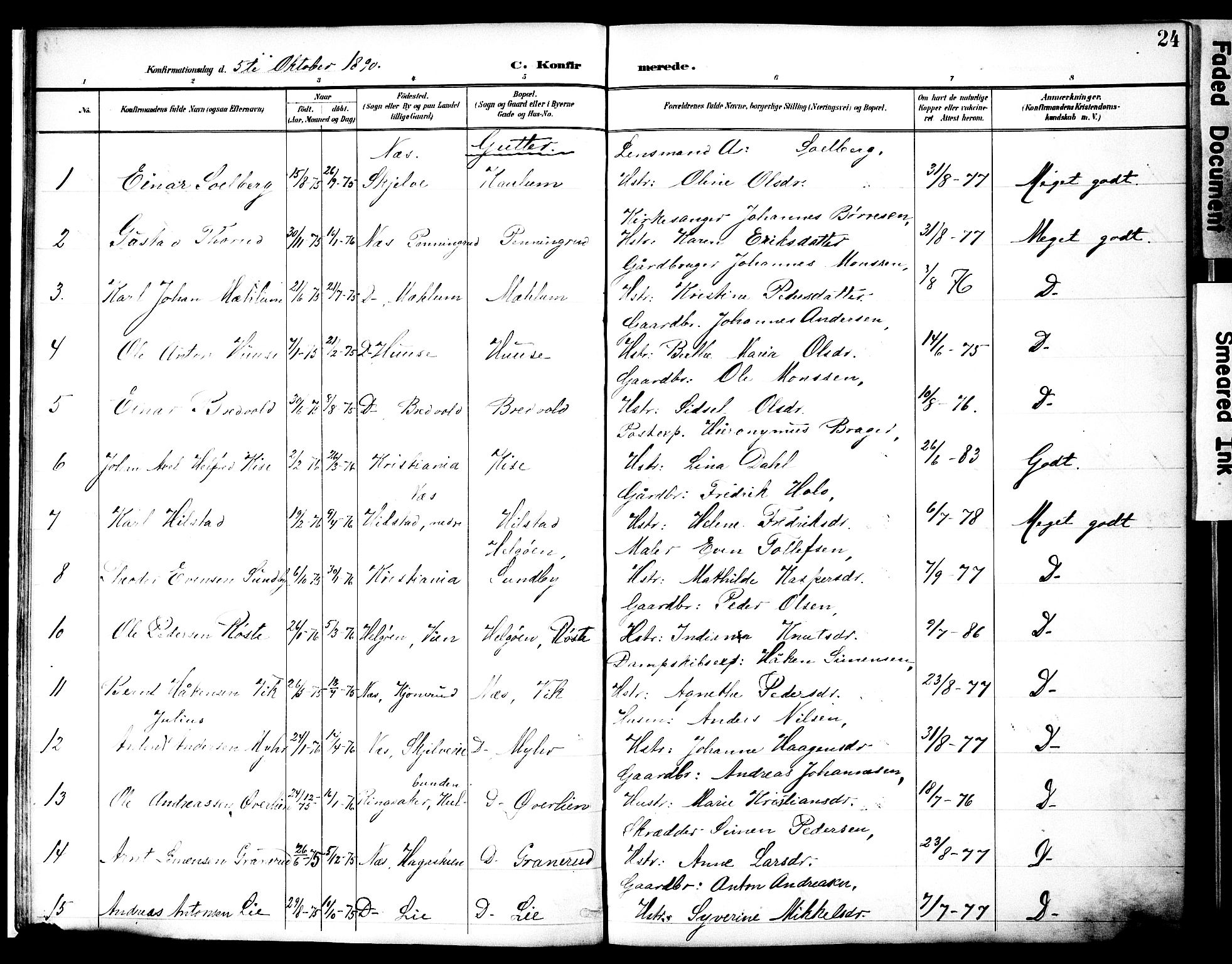 Nes prestekontor, Hedmark, AV/SAH-PREST-020/K/Ka/L0010: Parish register (official) no. 10, 1887-1905, p. 24