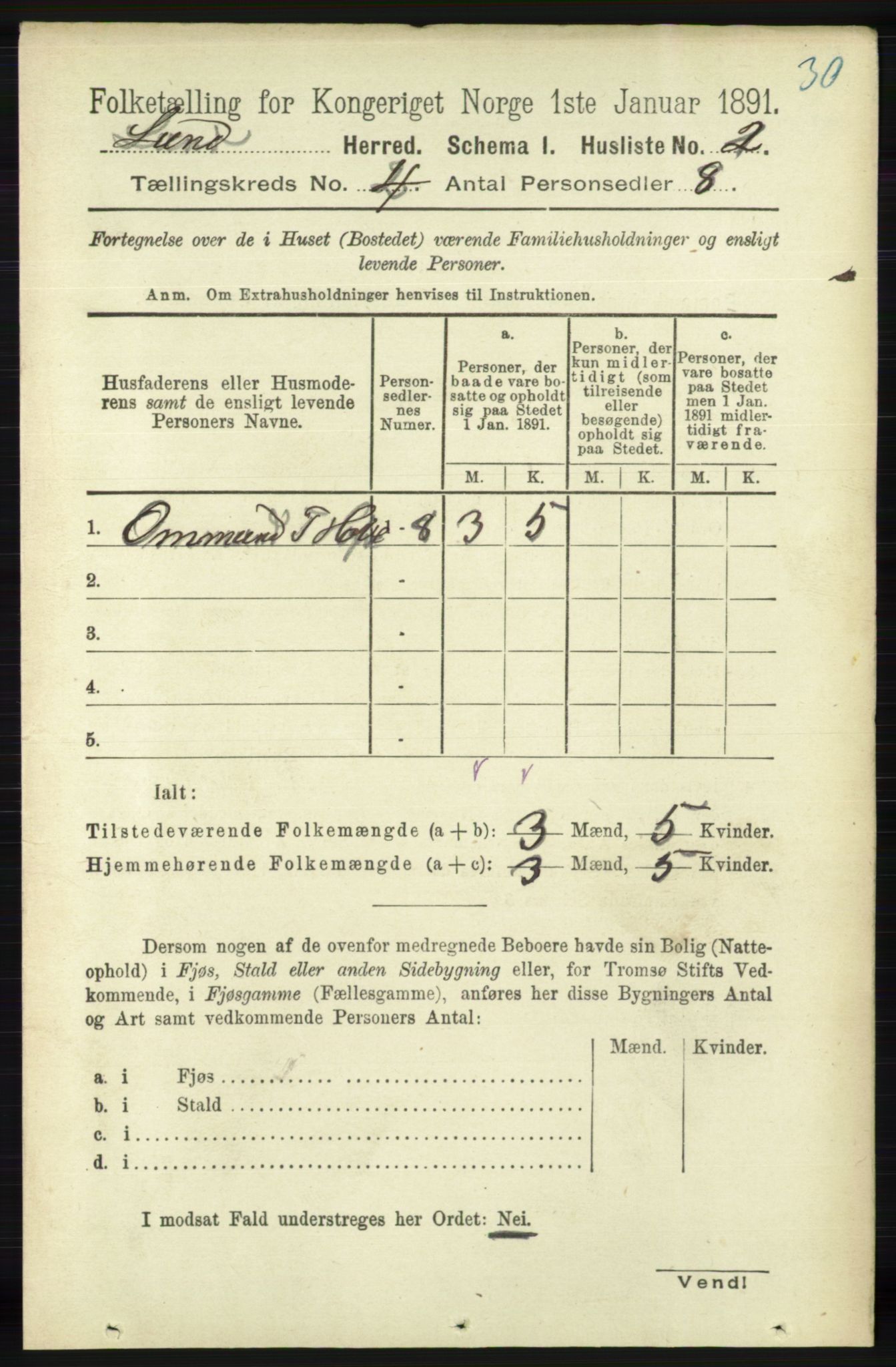 RA, 1891 census for 1112 Lund, 1891, p. 1195