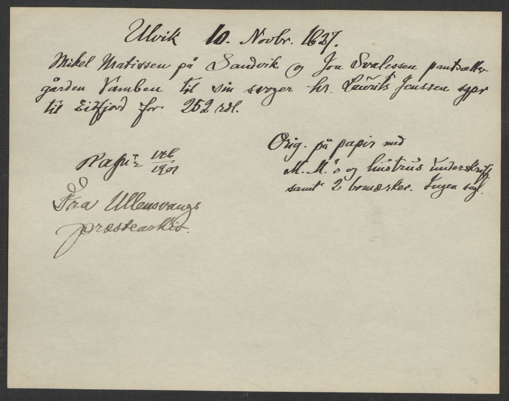 Riksarkivets diplomsamling, AV/RA-EA-5965/F15/L0037: Prestearkiv - Hordaland, 1577-1733, p. 28