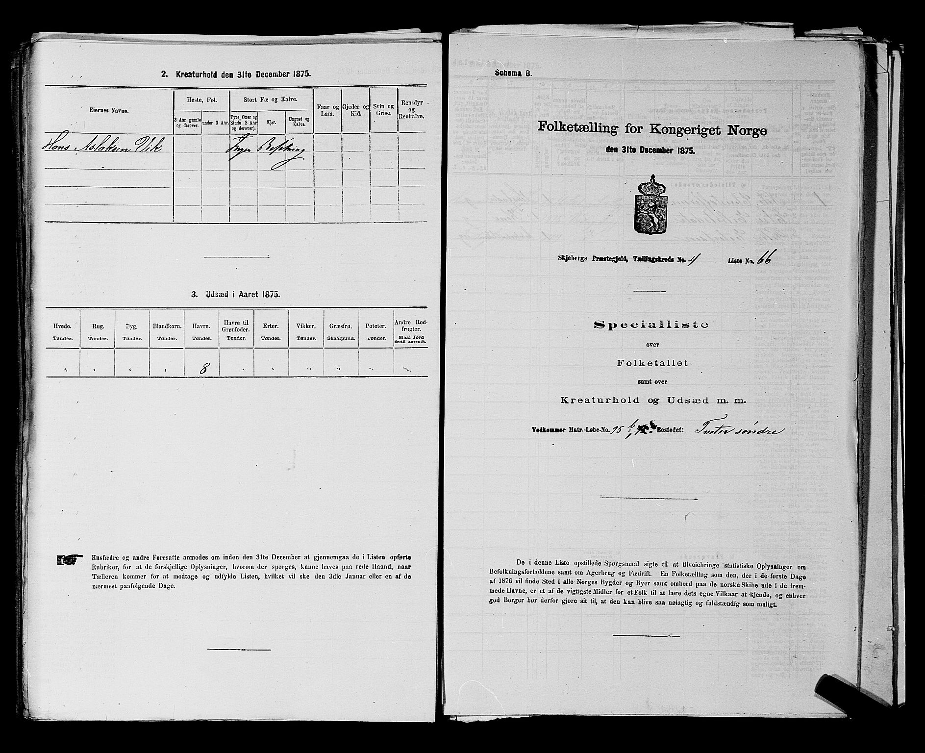 RA, 1875 census for 0115P Skjeberg, 1875, p. 840
