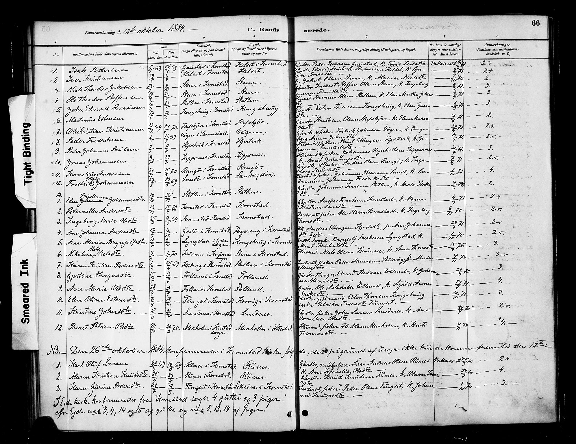 Ministerialprotokoller, klokkerbøker og fødselsregistre - Møre og Romsdal, SAT/A-1454/570/L0832: Parish register (official) no. 570A06, 1885-1900, p. 66