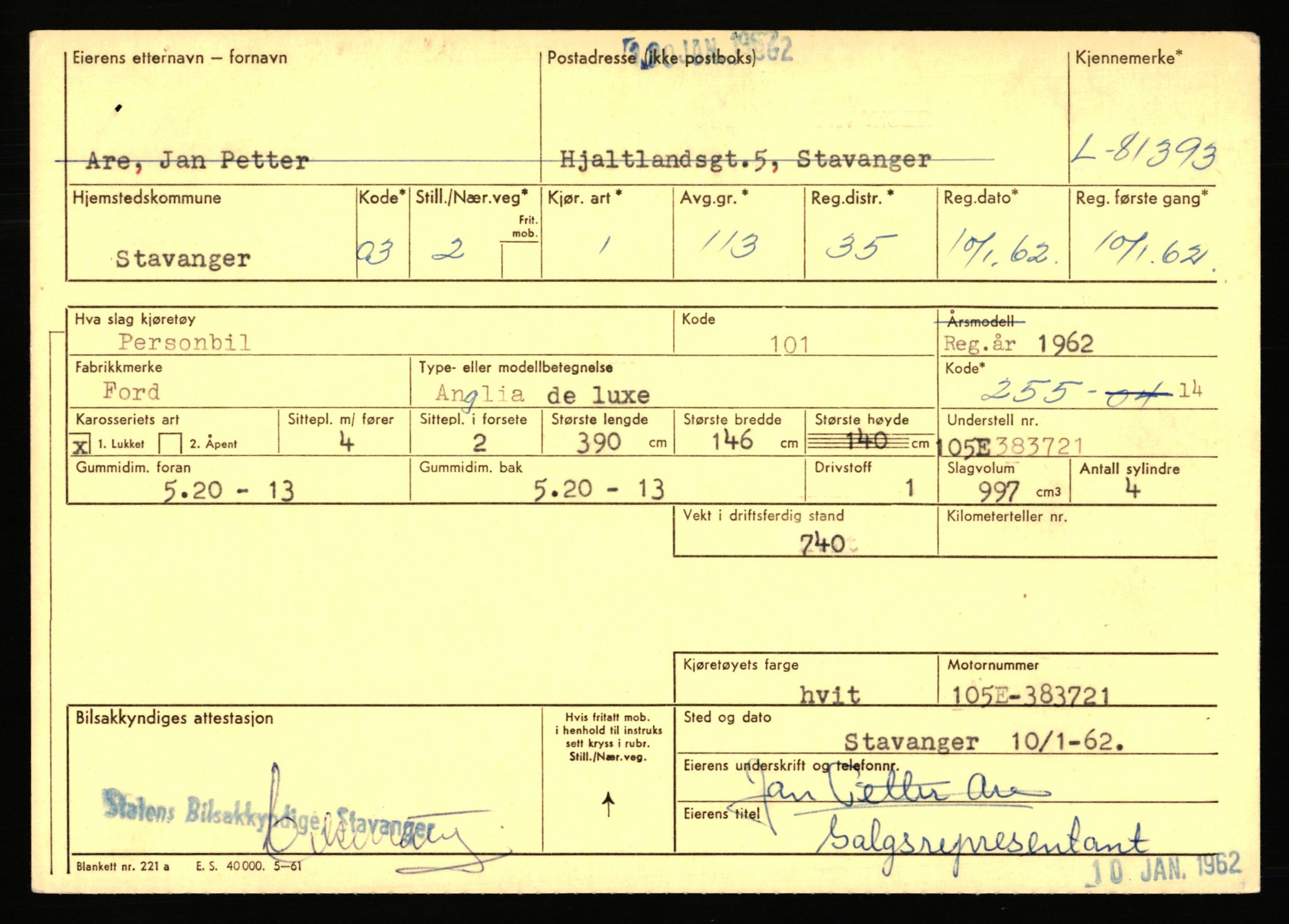 Stavanger trafikkstasjon, SAST/A-101942/0/F/L0071: L-80500 - L-82199, 1930-1971, p. 1563