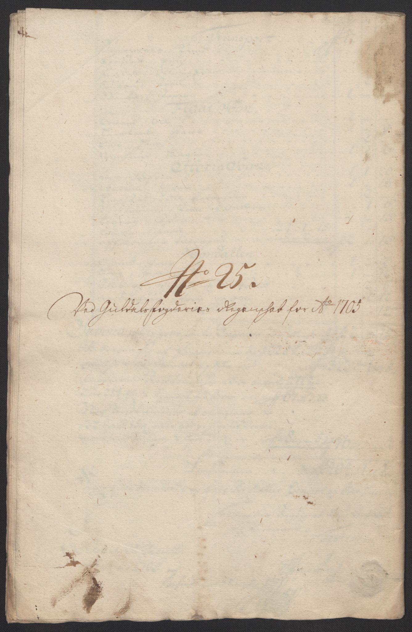 Rentekammeret inntil 1814, Reviderte regnskaper, Fogderegnskap, AV/RA-EA-4092/R60/L3955: Fogderegnskap Orkdal og Gauldal, 1705, p. 442