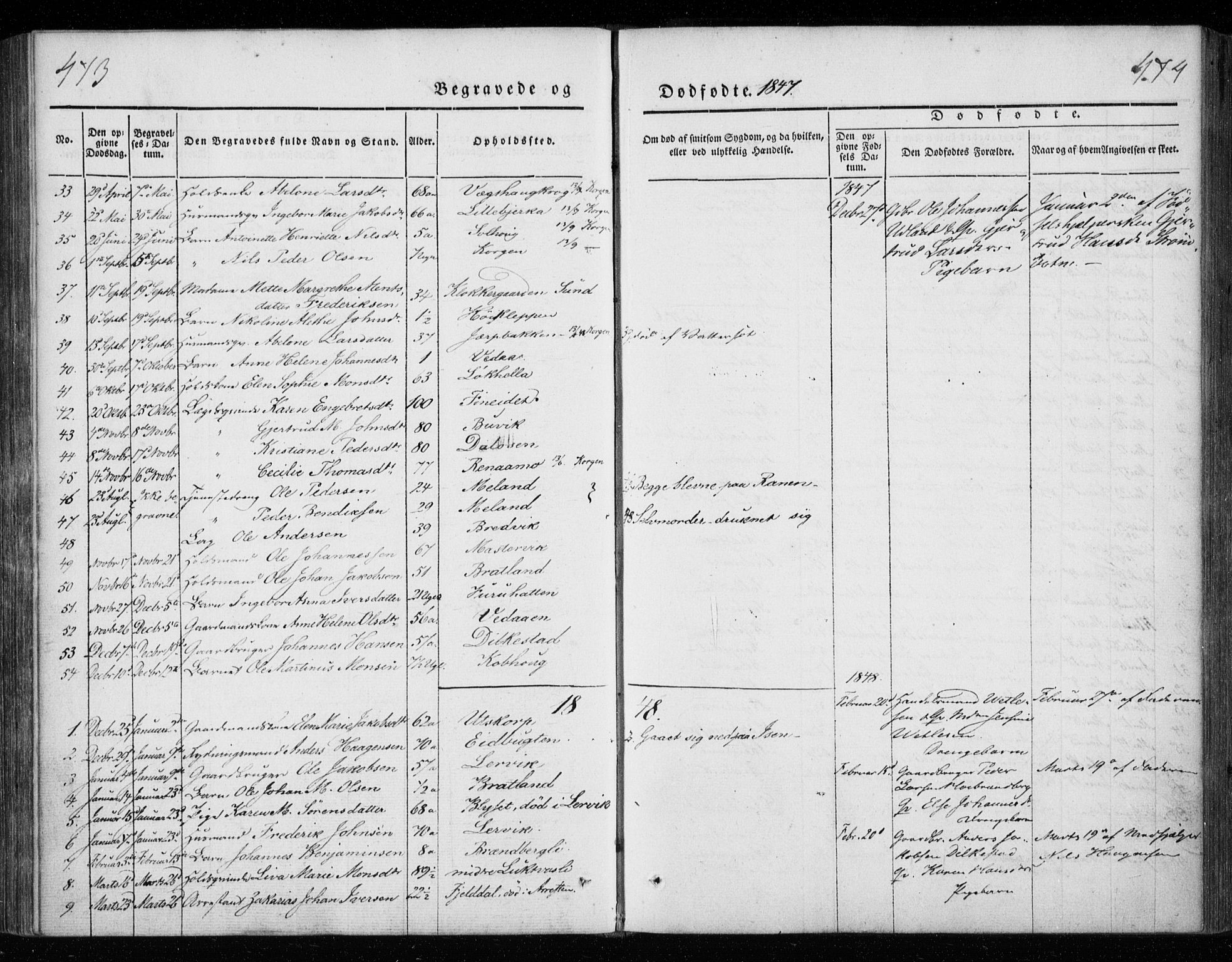 Ministerialprotokoller, klokkerbøker og fødselsregistre - Nordland, AV/SAT-A-1459/825/L0355: Parish register (official) no. 825A09, 1842-1863, p. 473-474