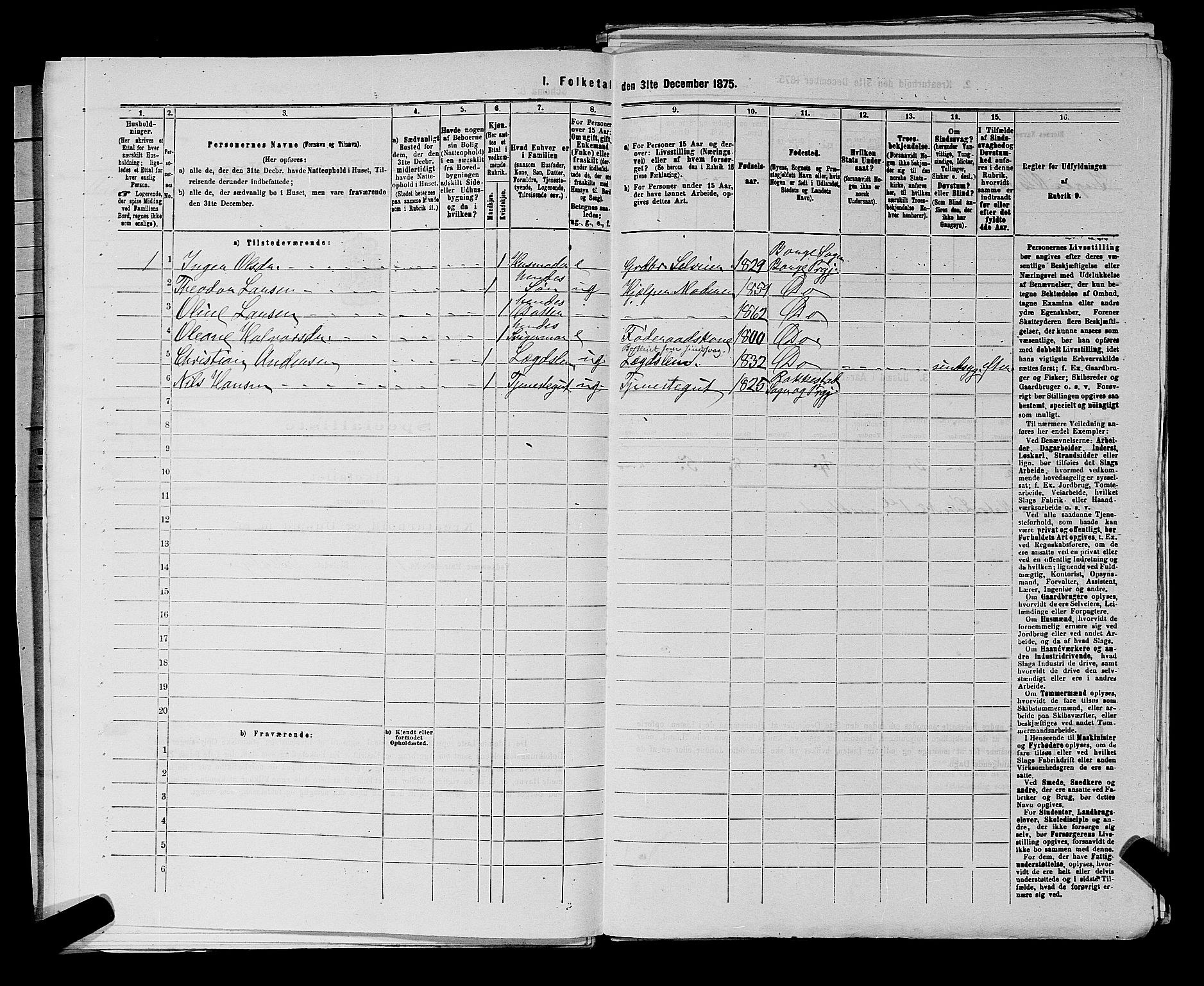 RA, 1875 census for 0113P Borge, 1875, p. 63