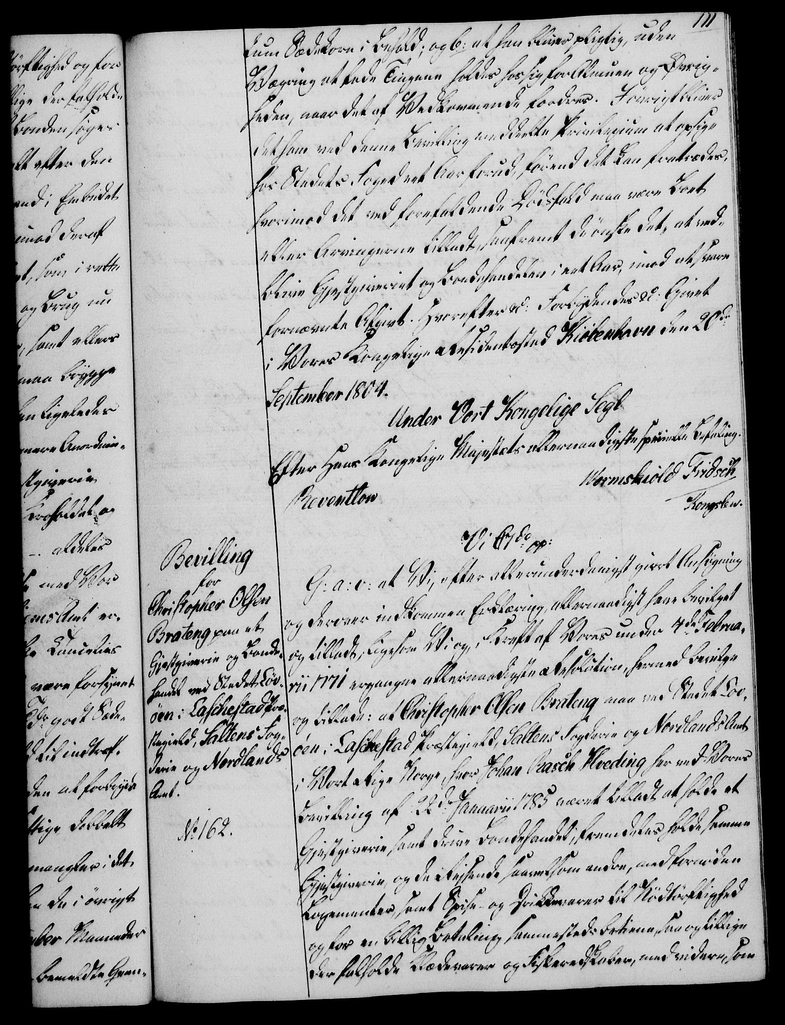 Rentekammeret, Kammerkanselliet, AV/RA-EA-3111/G/Gg/Gga/L0018: Norsk ekspedisjonsprotokoll med register (merket RK 53.18), 1804-1806, p. 111