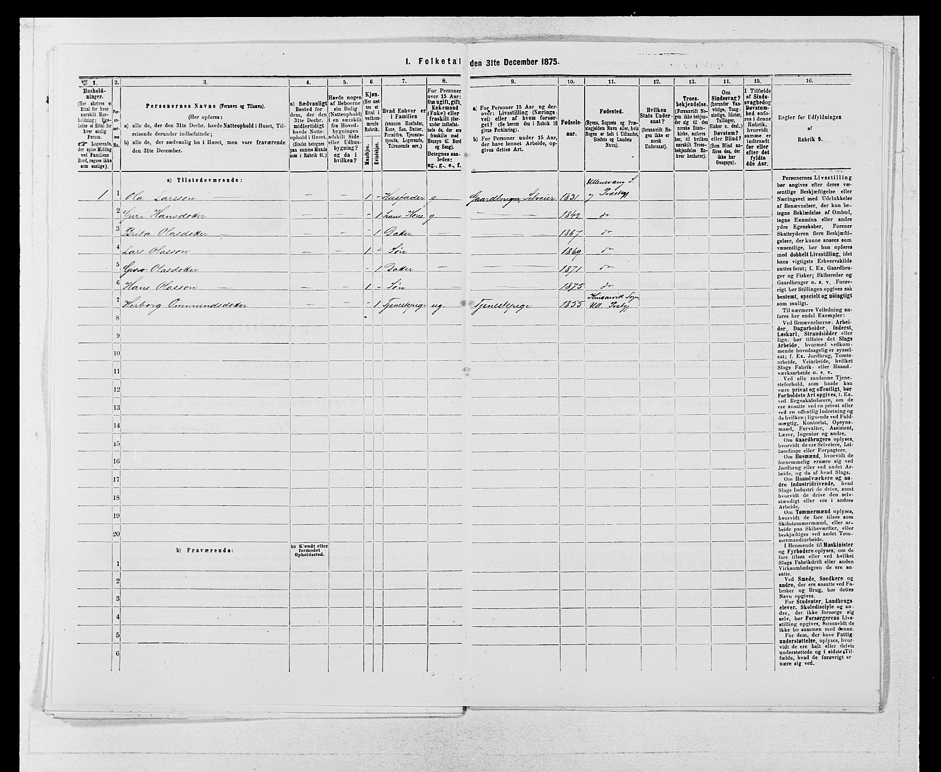 SAB, 1875 census for 1230P Ullensvang, 1875, p. 753