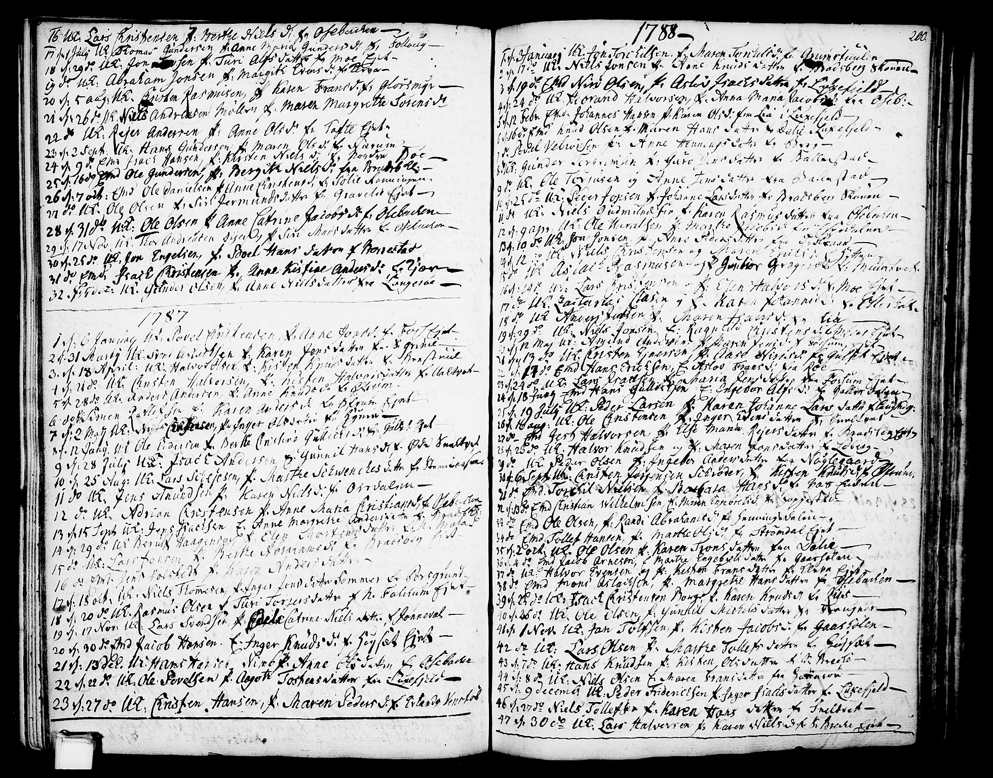 Gjerpen kirkebøker, SAKO/A-265/F/Fa/L0002: Parish register (official) no. I 2, 1747-1795, p. 200