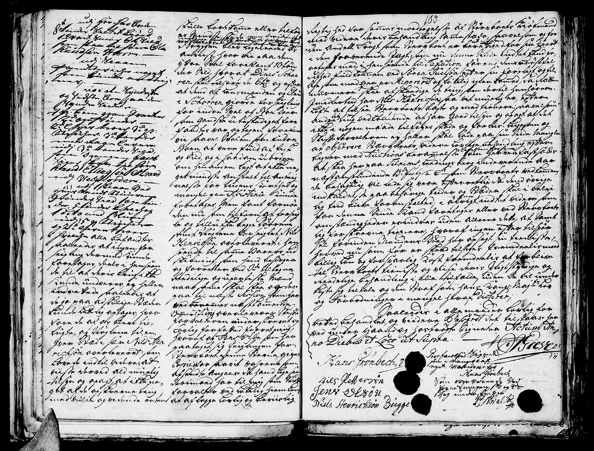 Helgeland sorenskriveri, AV/SAT-A-0004/3/3A/L0041: Konseptprotokoll 26, 1758, p. 102b-103a