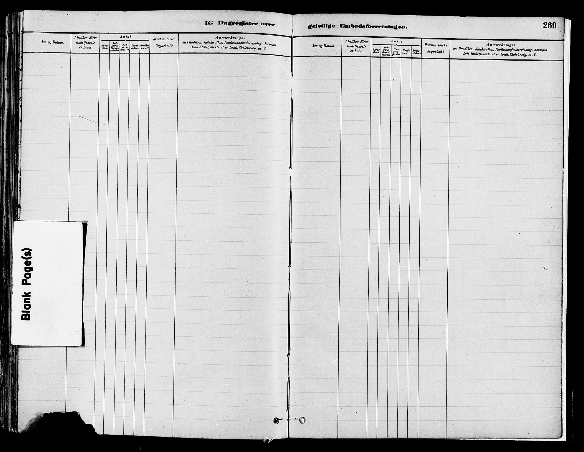 Gran prestekontor, AV/SAH-PREST-112/H/Ha/Haa/L0014: Parish register (official) no. 14, 1880-1889, p. 269