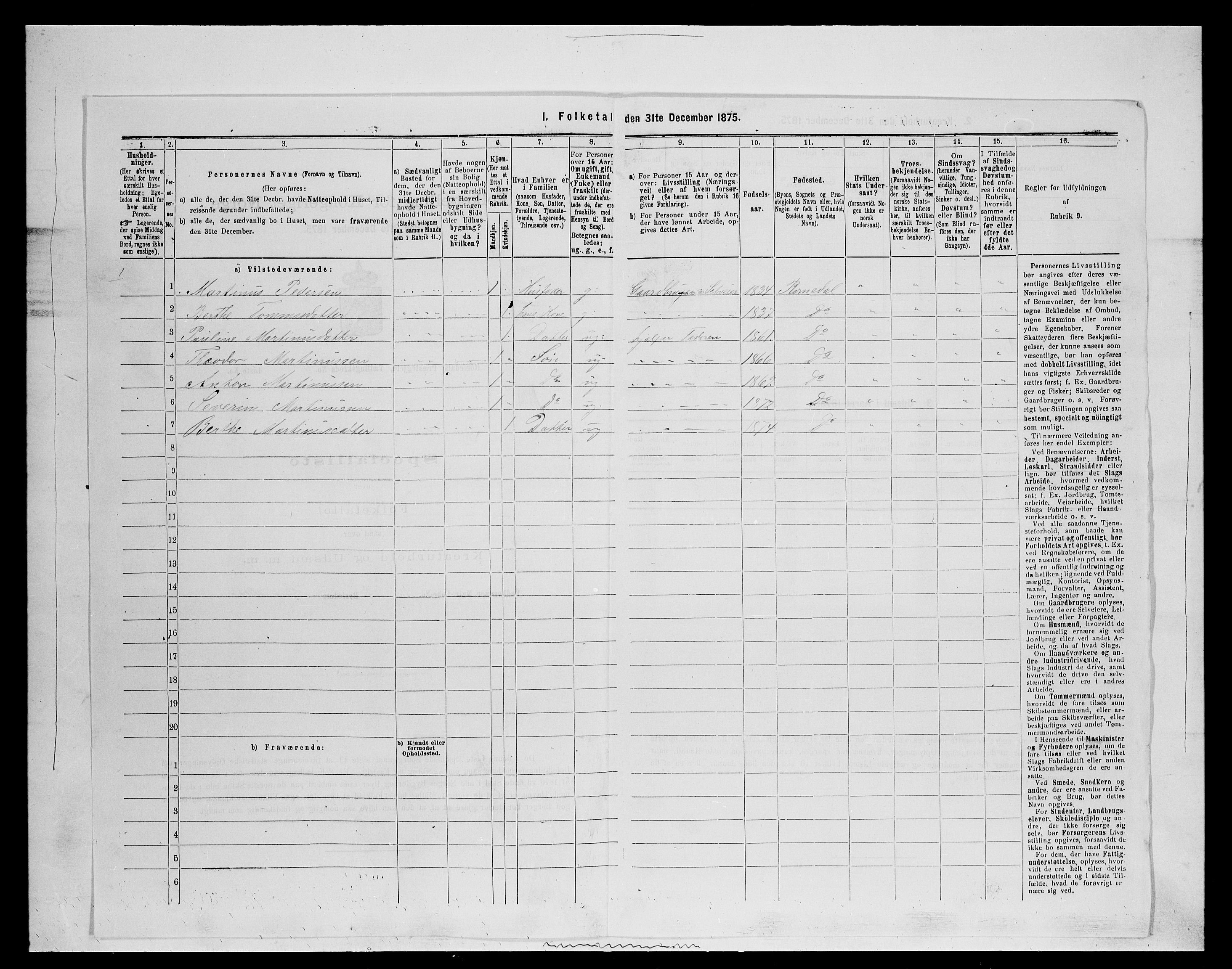 SAH, 1875 census for 0416P Romedal, 1875, p. 556