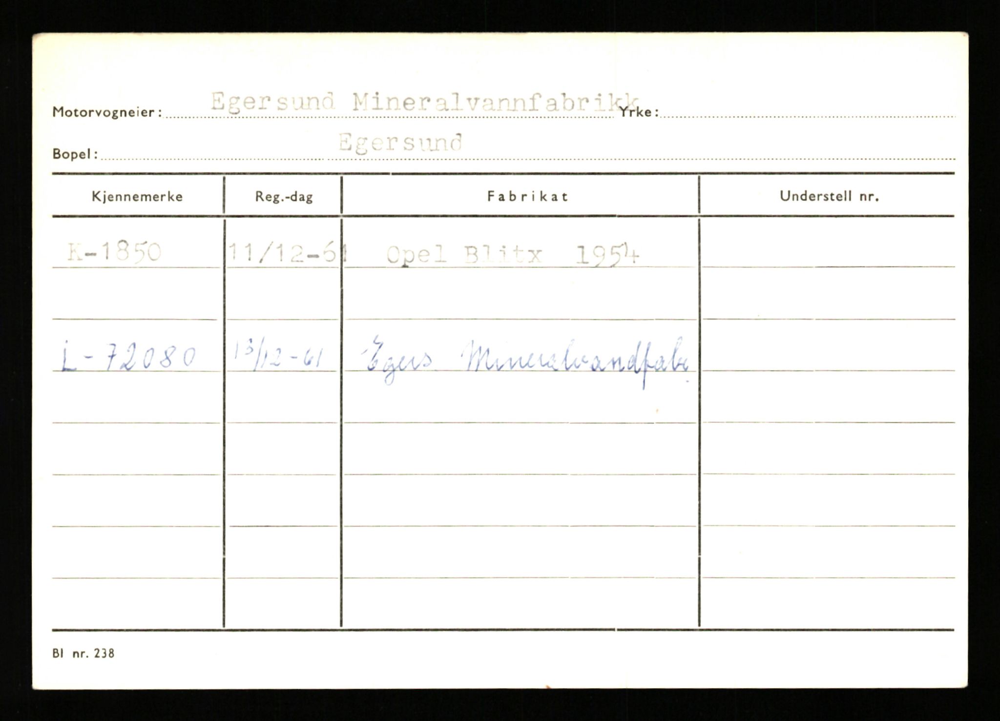 Stavanger trafikkstasjon, SAST/A-101942/0/G/L0001: Registreringsnummer: 0 - 5782, 1930-1971, p. 1301