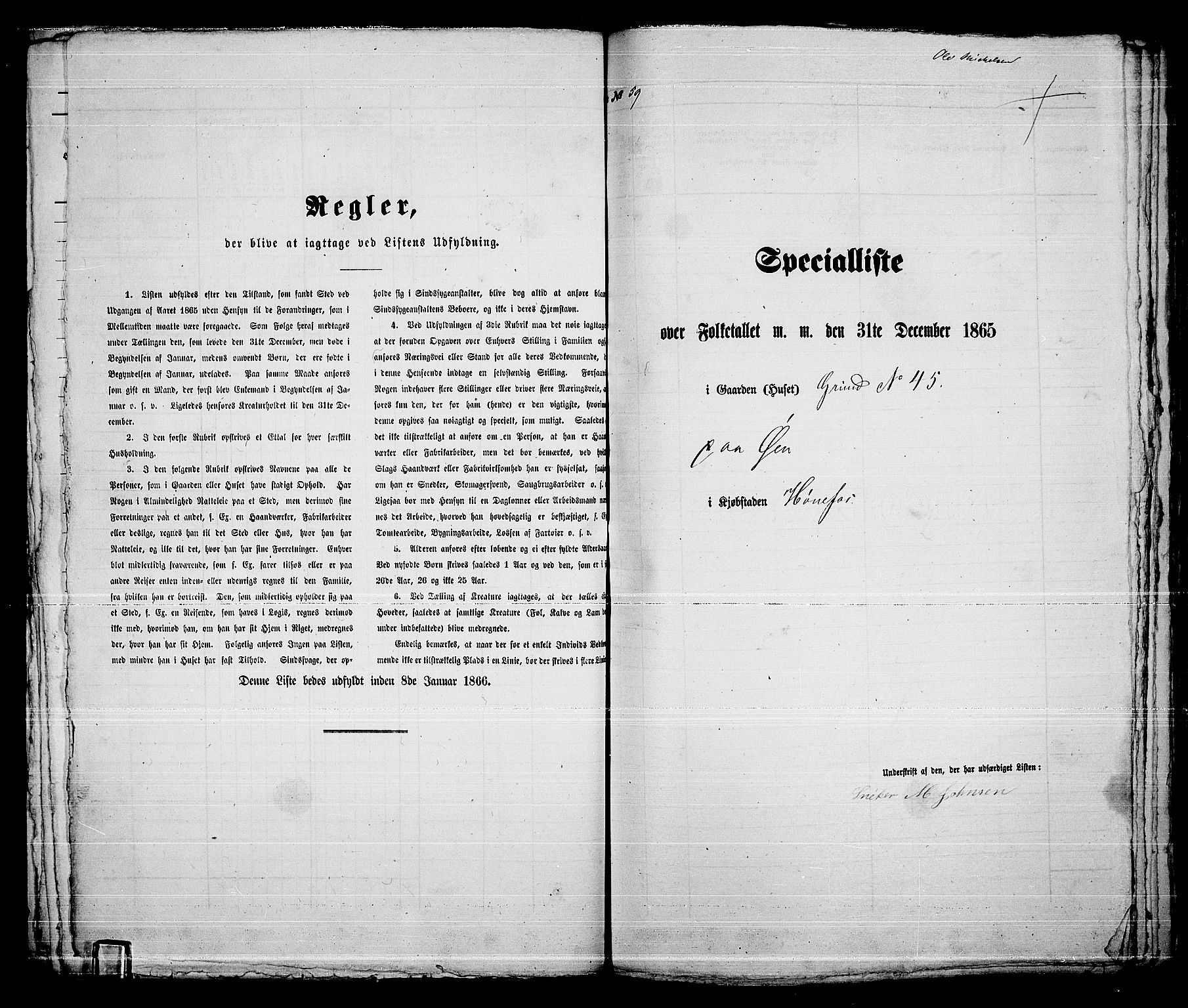 RA, 1865 census for Norderhov/Hønefoss, 1865, p. 116