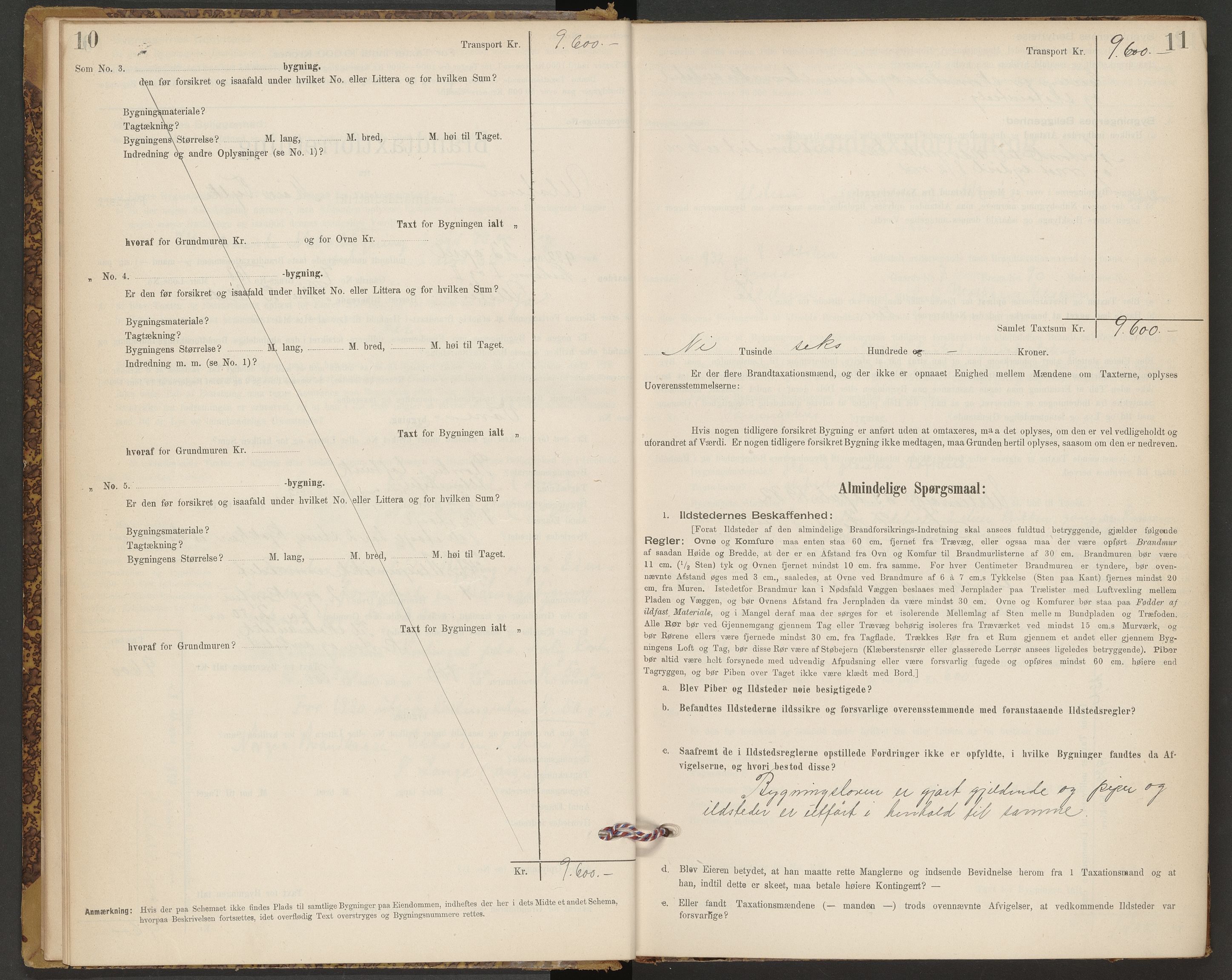 Norges Brannkasse Ulstein og Hareid, AV/SAT-A-5487/F/Fb/L0001: Branntakstprotokoll, 1900-1944, p. 10-11