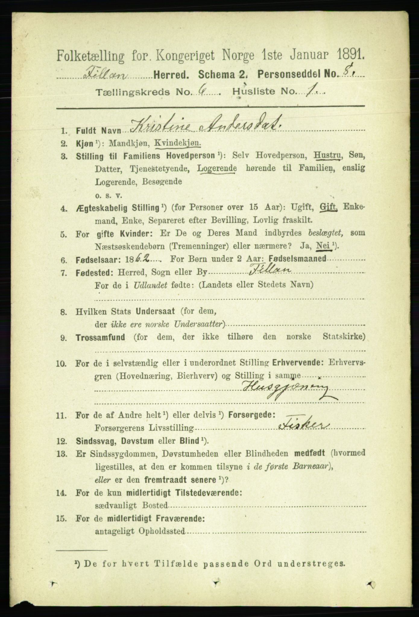 RA, 1891 census for 1616 Fillan, 1891, p. 1267