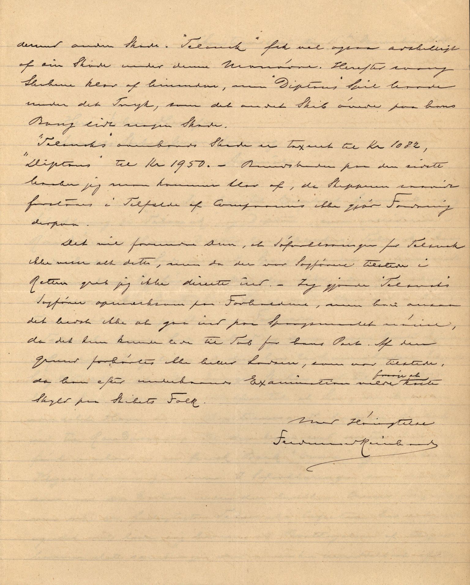 Pa 63 - Østlandske skibsassuranceforening, VEMU/A-1079/G/Ga/L0019/0001: Havaridokumenter / Telanak, Telefon, Ternen, Sir John Lawrence, Benguela, 1886, p. 21