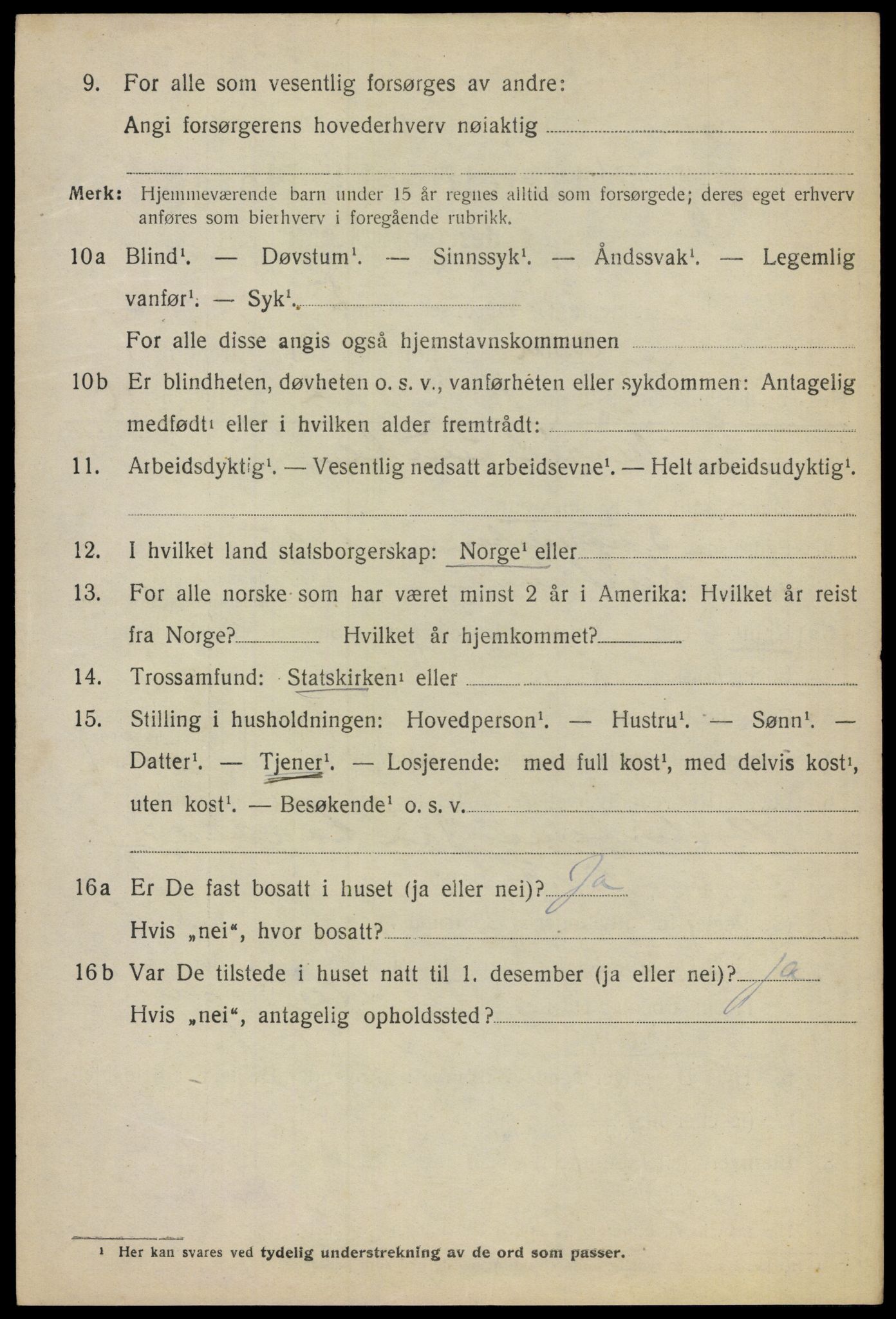 SAO, 1920 census for Asker, 1920, p. 2307