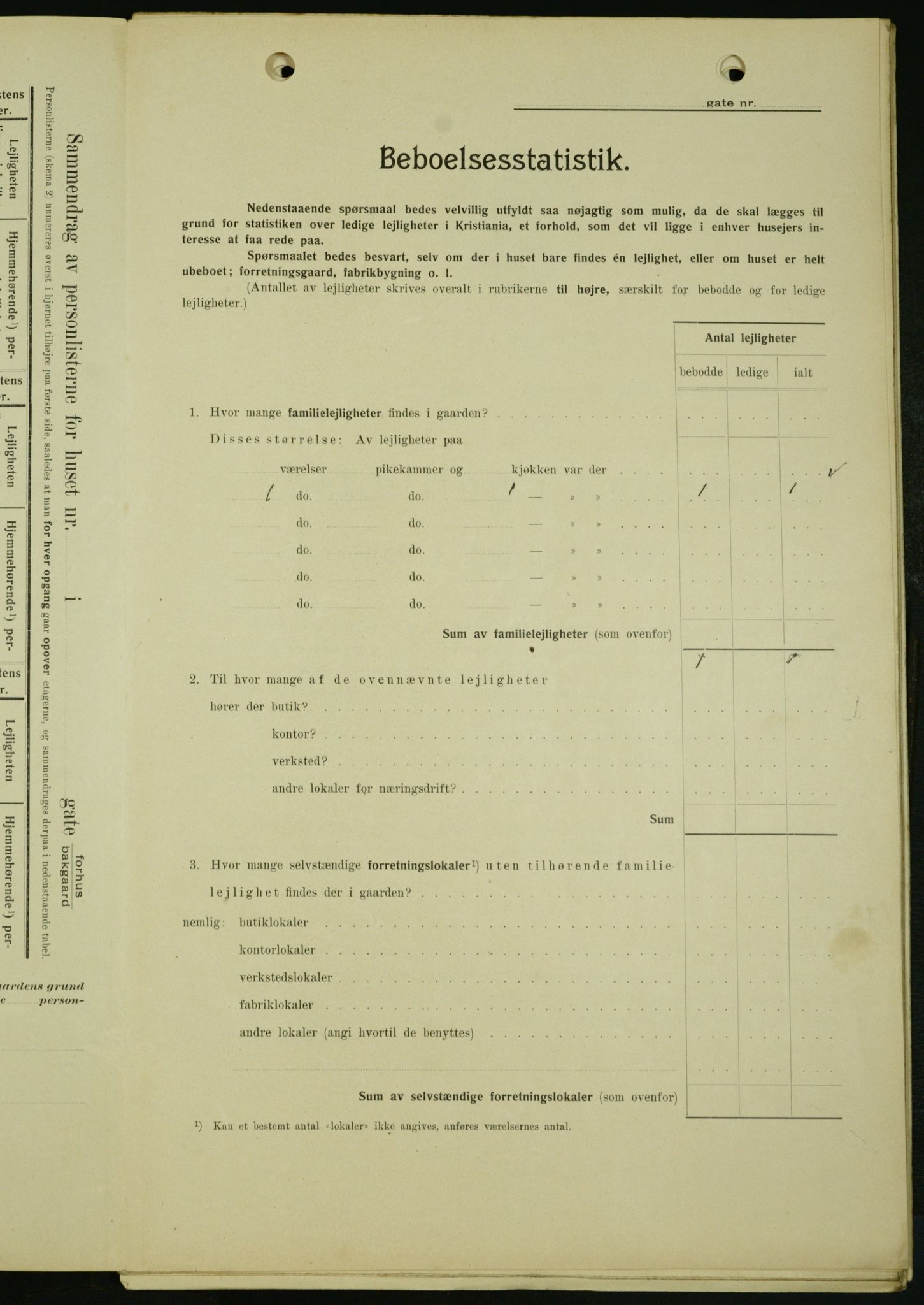 OBA, Municipal Census 1909 for Kristiania, 1909, p. 22227