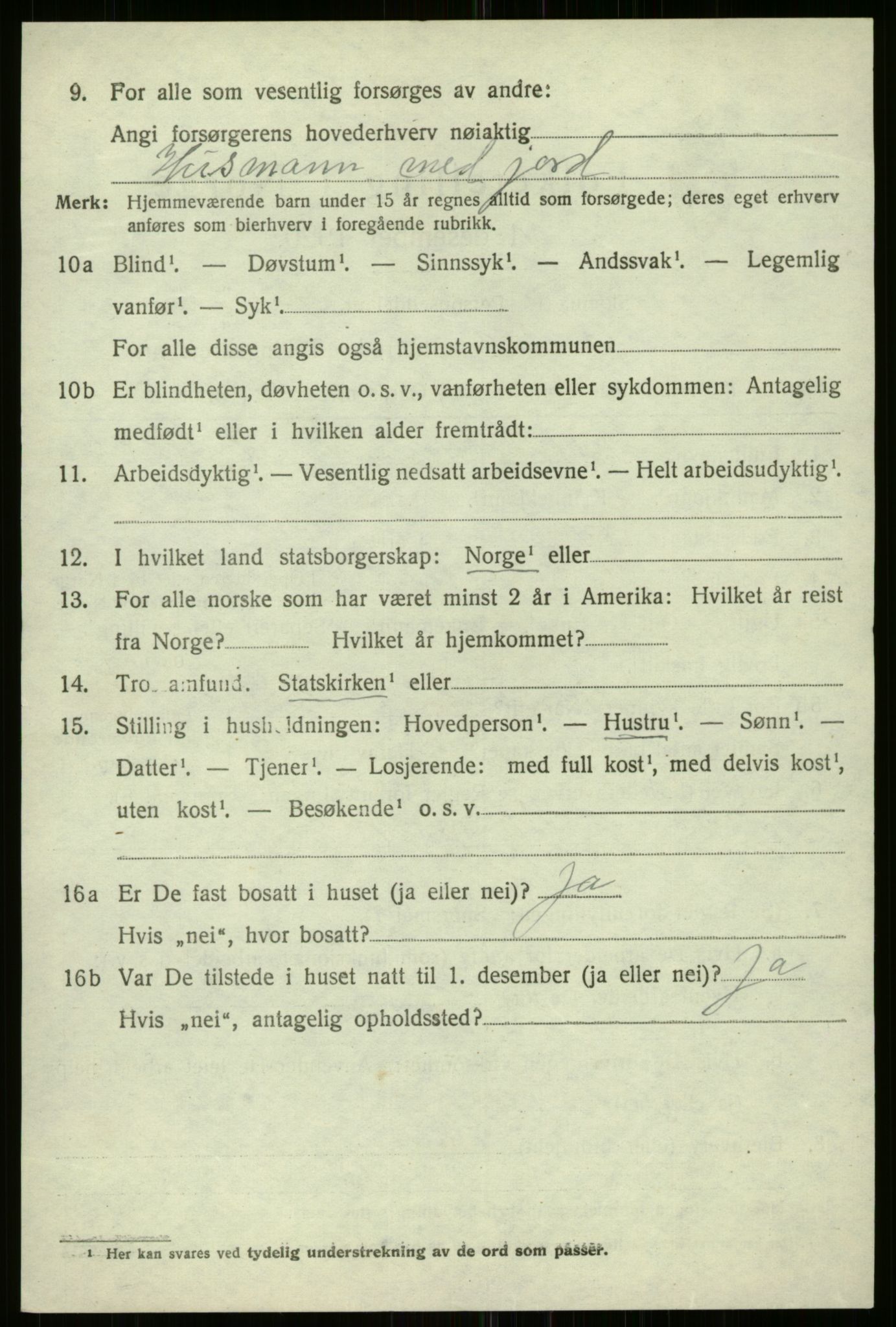 SAB, 1920 census for Naustdal, 1920, p. 4164