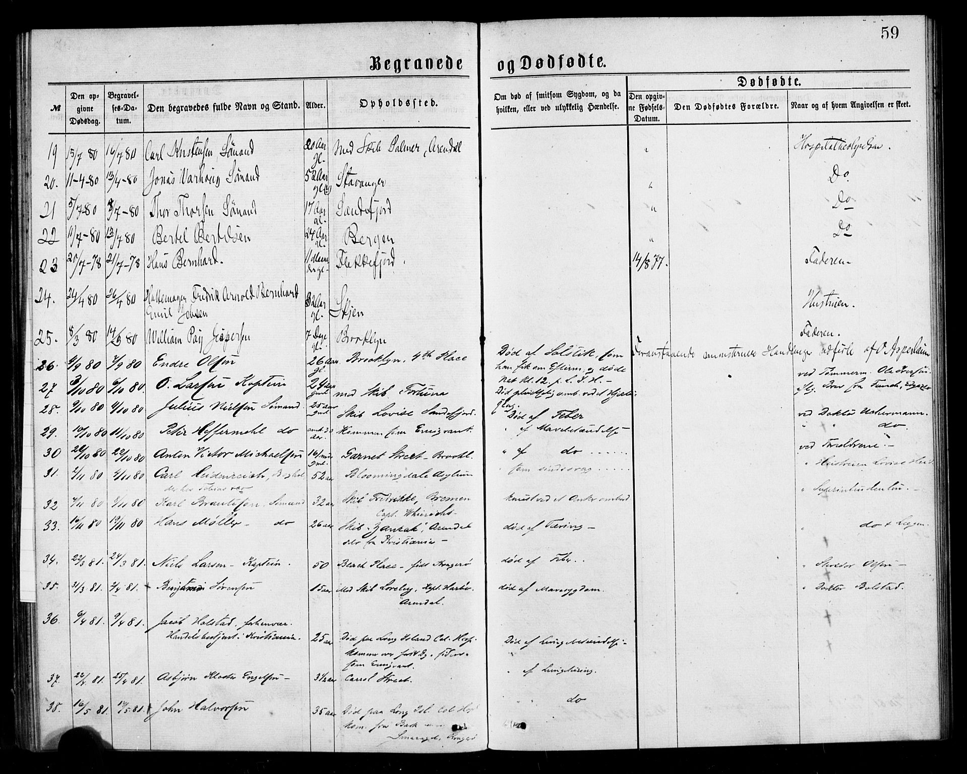 Den norske sjømannsmisjon i utlandet/New York, SAB/SAB/PA-0110/H/Ha/L0001: Parish register (official) no. A 1, 1878-1885, p. 59