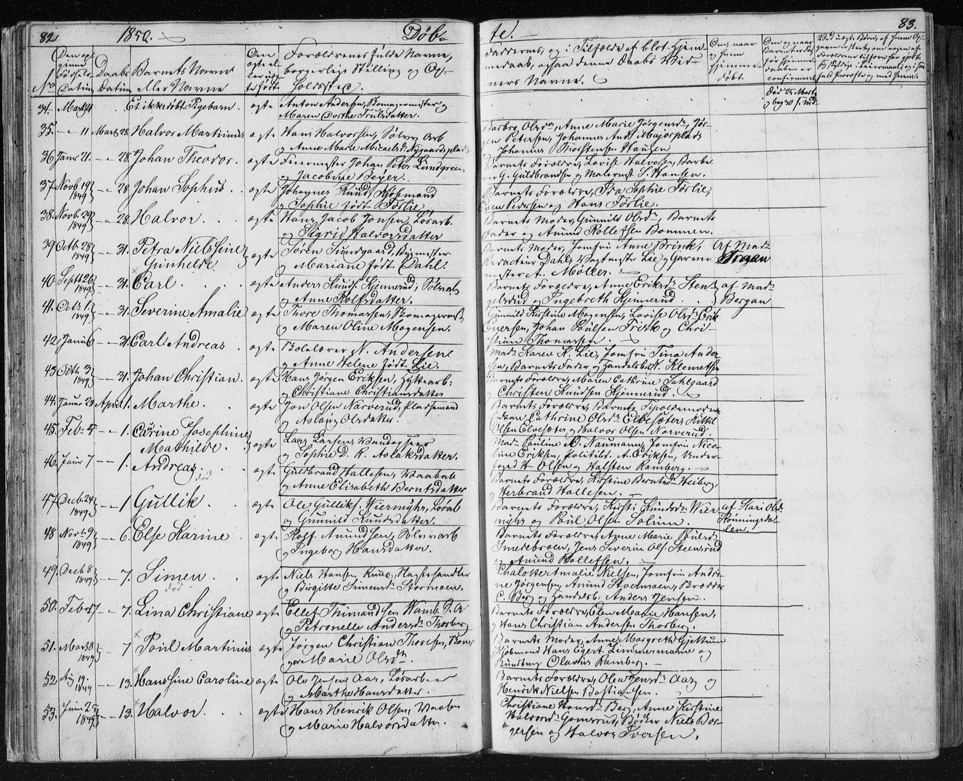 Kongsberg kirkebøker, AV/SAKO-A-22/F/Fa/L0009: Parish register (official) no. I 9, 1839-1858, p. 82-83