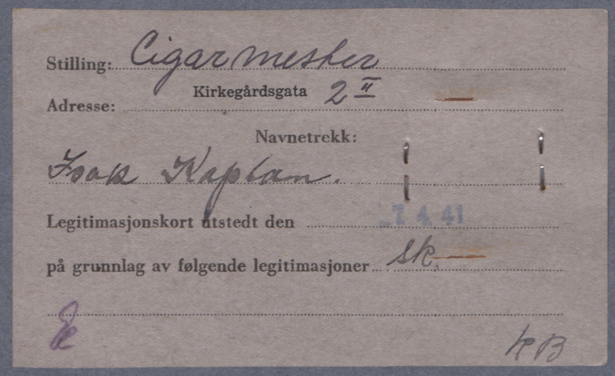 Sosialdepartementet, Våre Falne, AV/RA-S-1708/E/Ee/L0021A: Fotografier av jøder på legitimasjonskort (1941-42), 1941-1942, p. 196