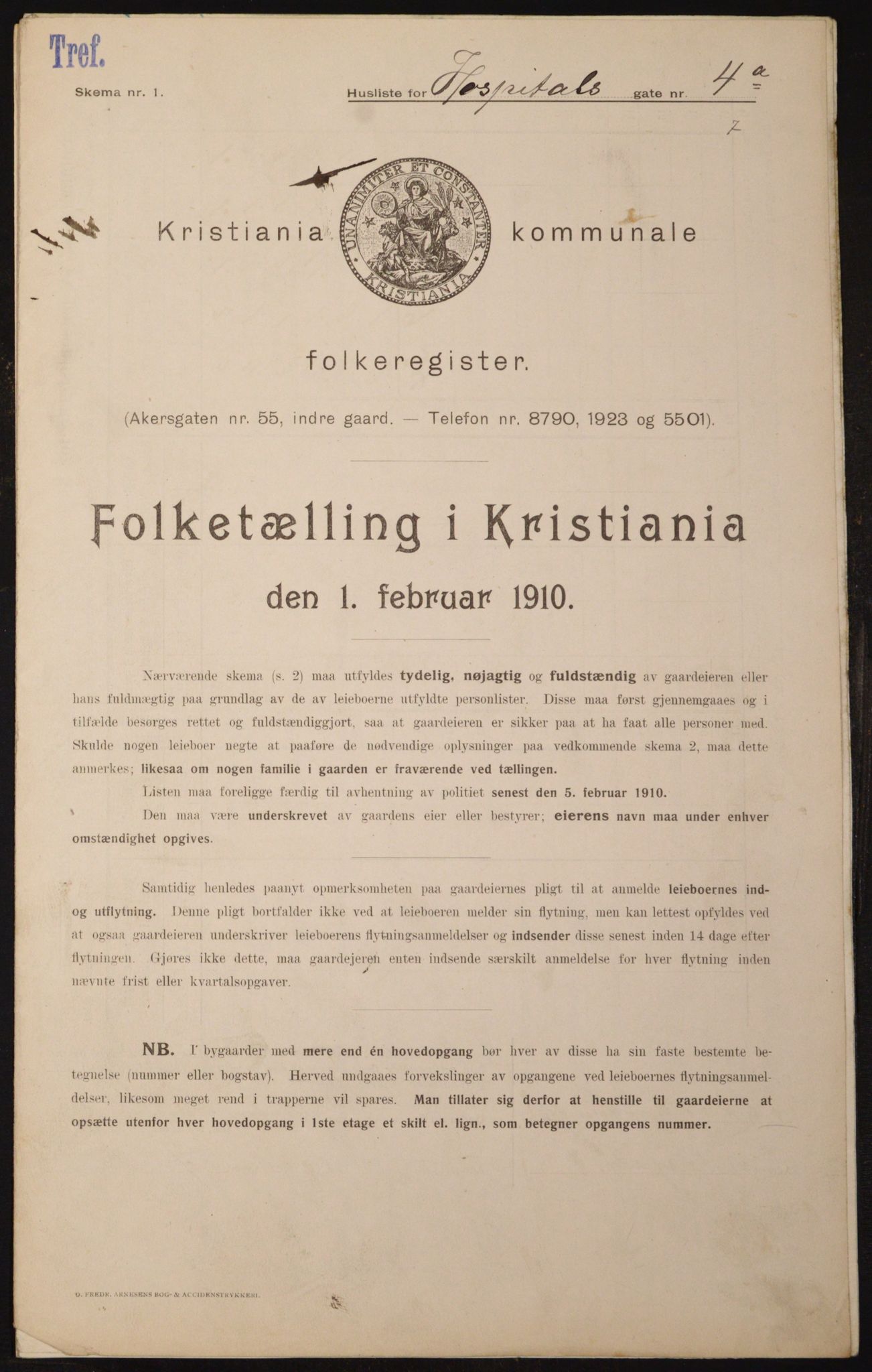 OBA, Municipal Census 1910 for Kristiania, 1910, p. 40637