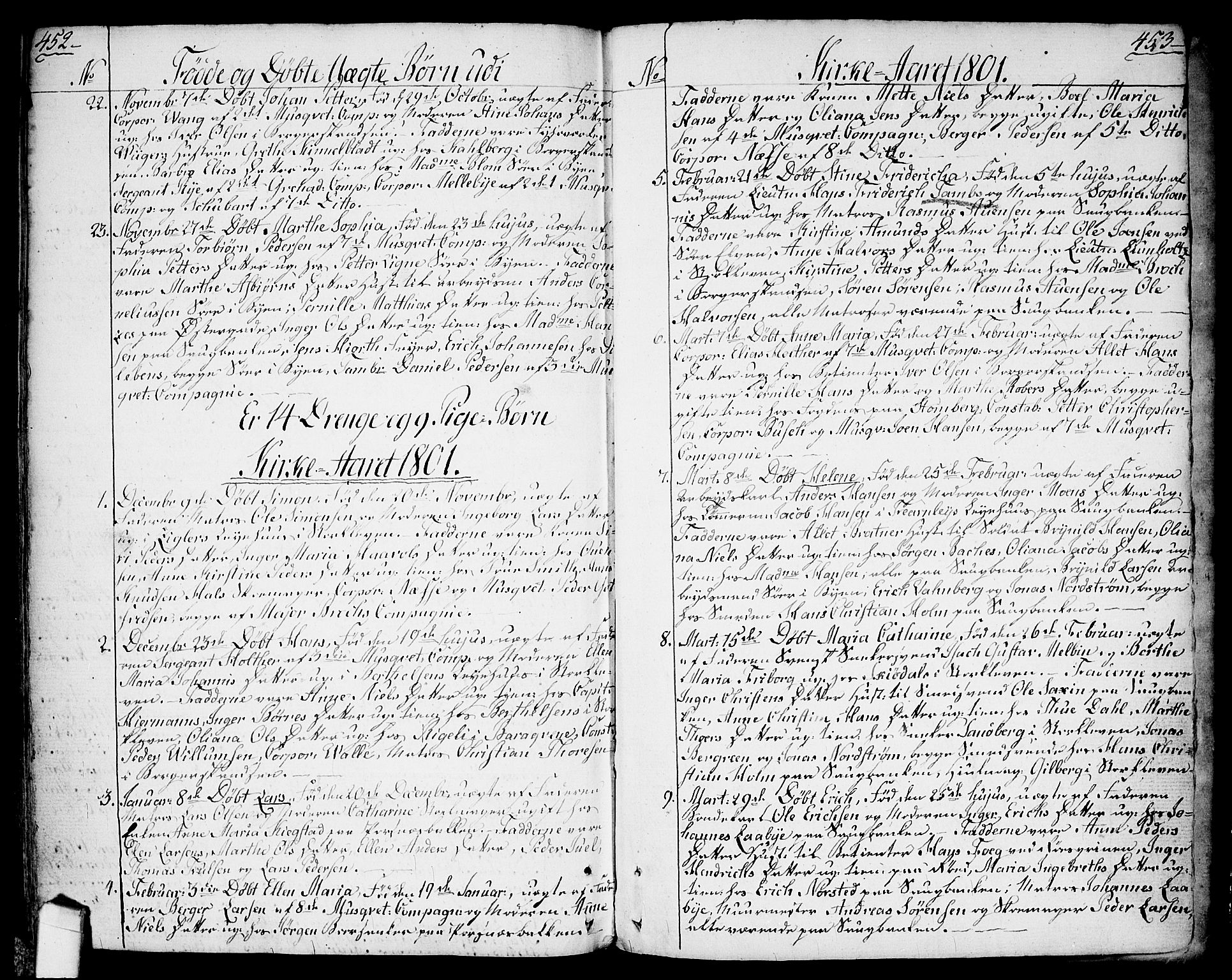 Halden prestekontor Kirkebøker, SAO/A-10909/F/Fa/L0002: Parish register (official) no. I 2, 1792-1812, p. 452-453
