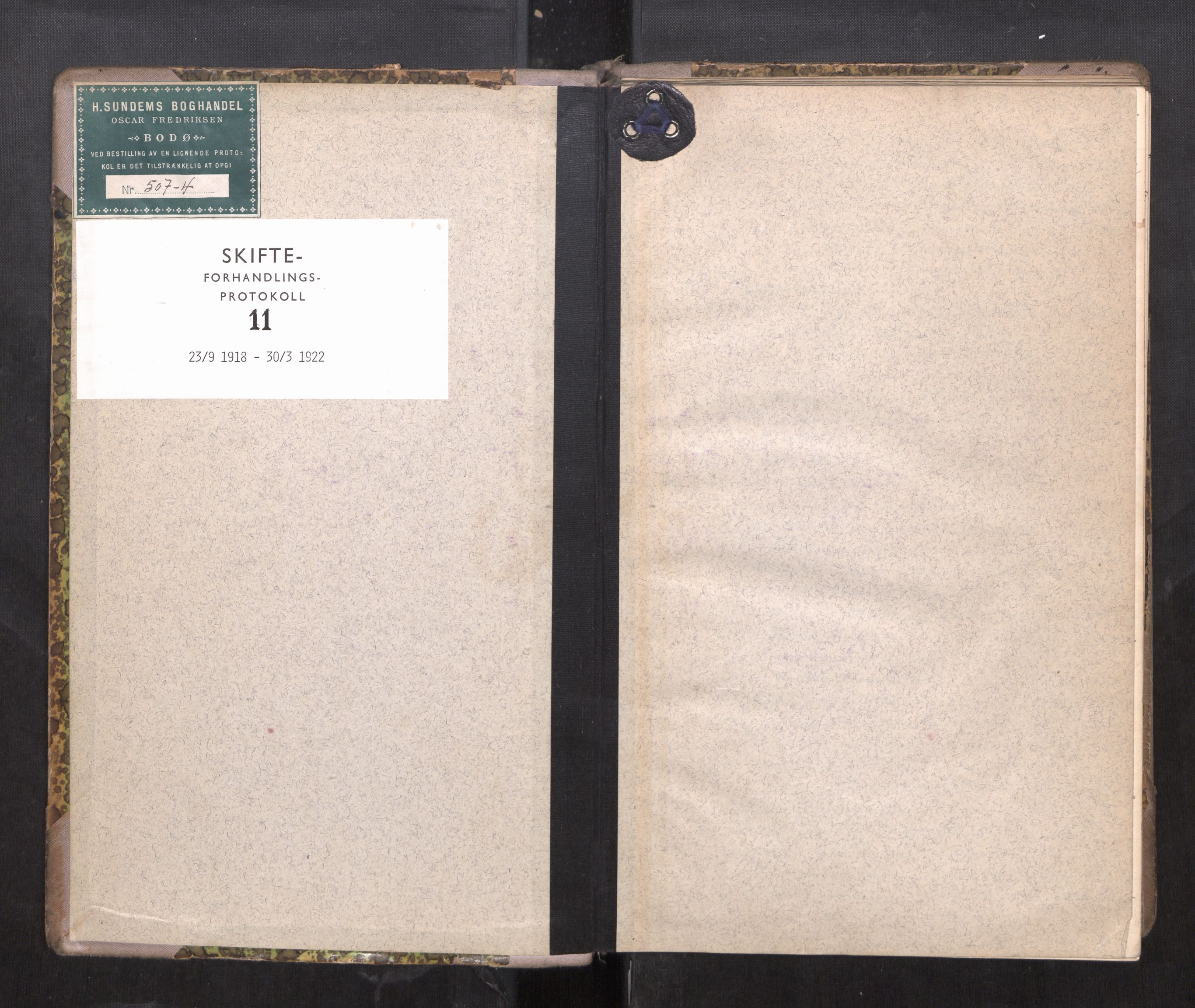 Rana sorenskriveri , SAT/A-1108/1/3/3B/L0011: Skiftebehandlingsprotokoll, 1918-1922