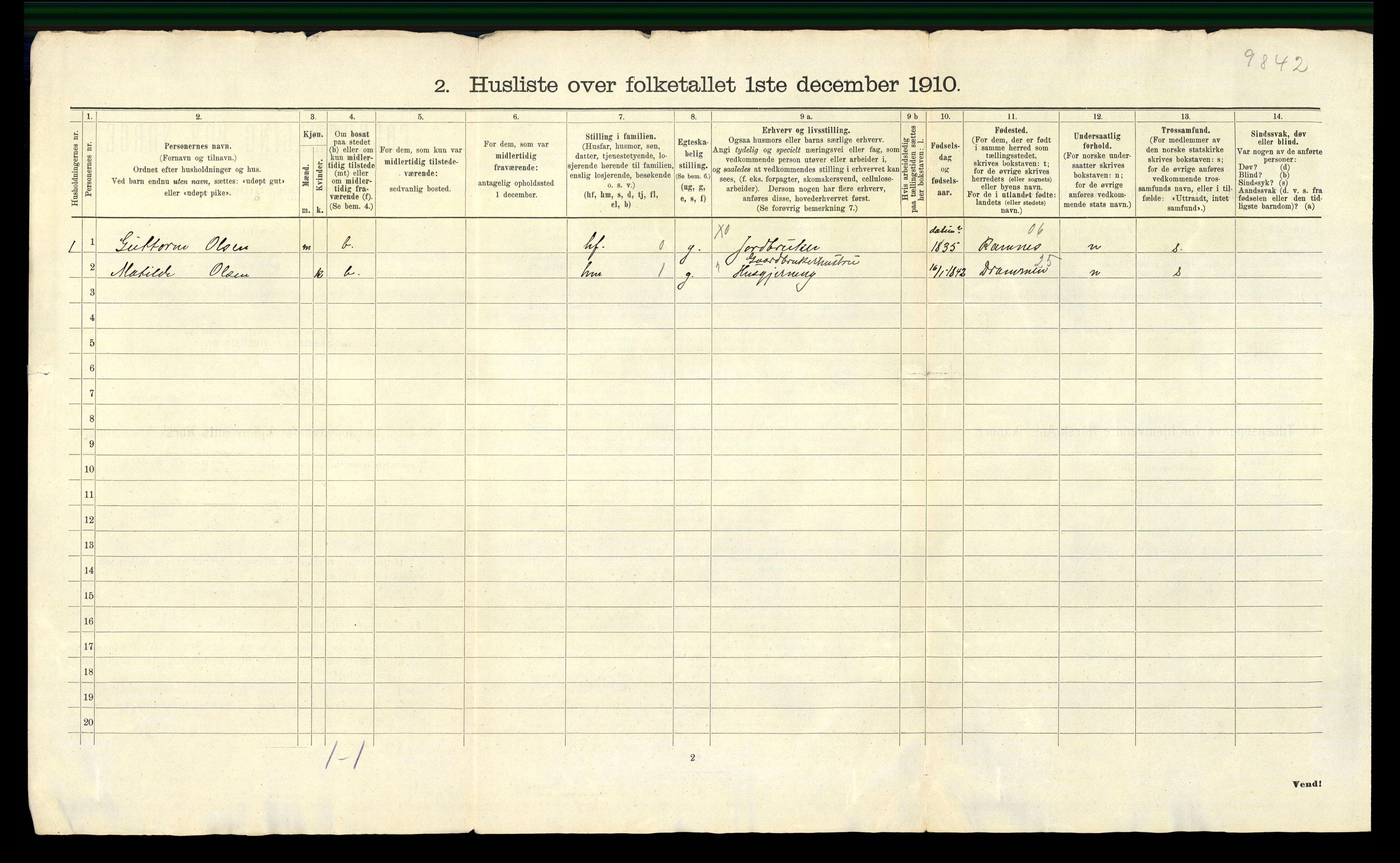 RA, 1910 census for Nøtterøy, 1910, p. 67