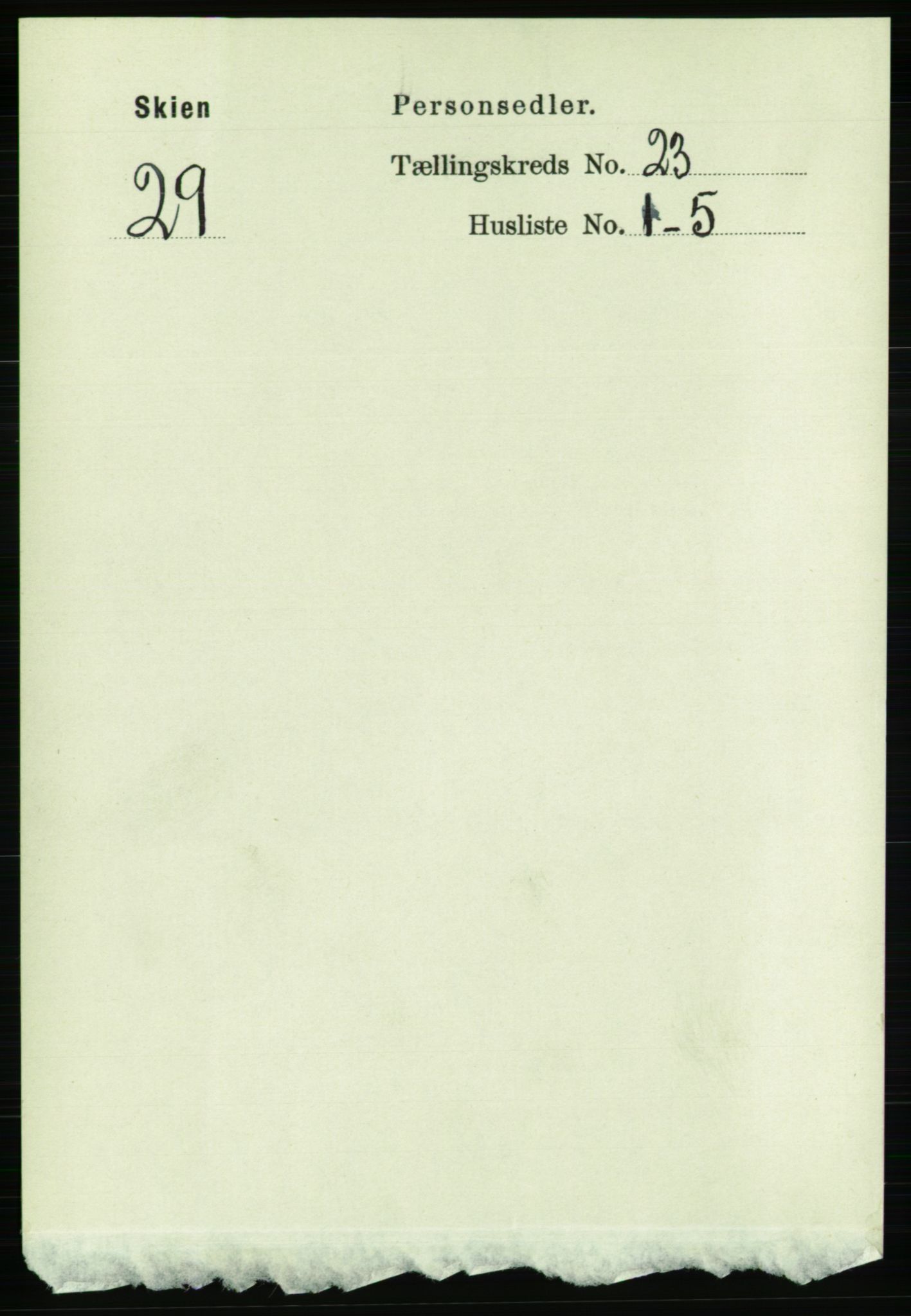 RA, 1891 census for 0806 Skien, 1891, p. 5814