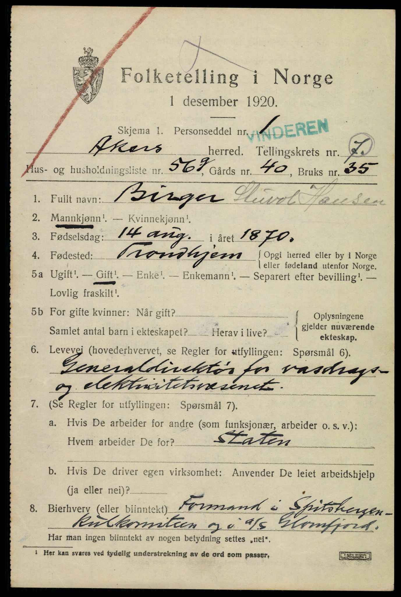 SAO, 1920 census for Aker, 1920, p. 46152