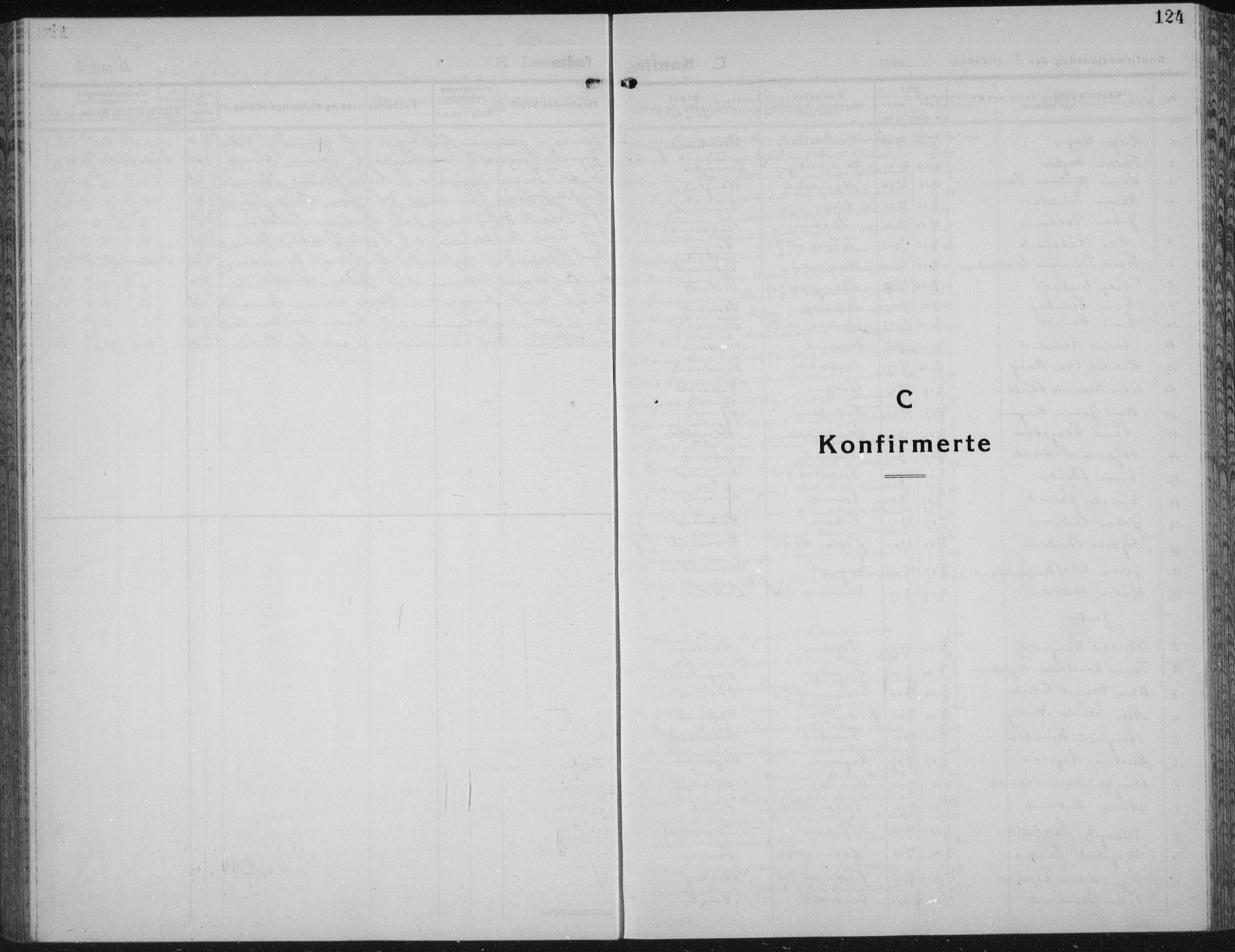 Vestre Toten prestekontor, SAH/PREST-108/H/Ha/Hab/L0018: Parish register (copy) no. 18, 1928-1941, p. 124