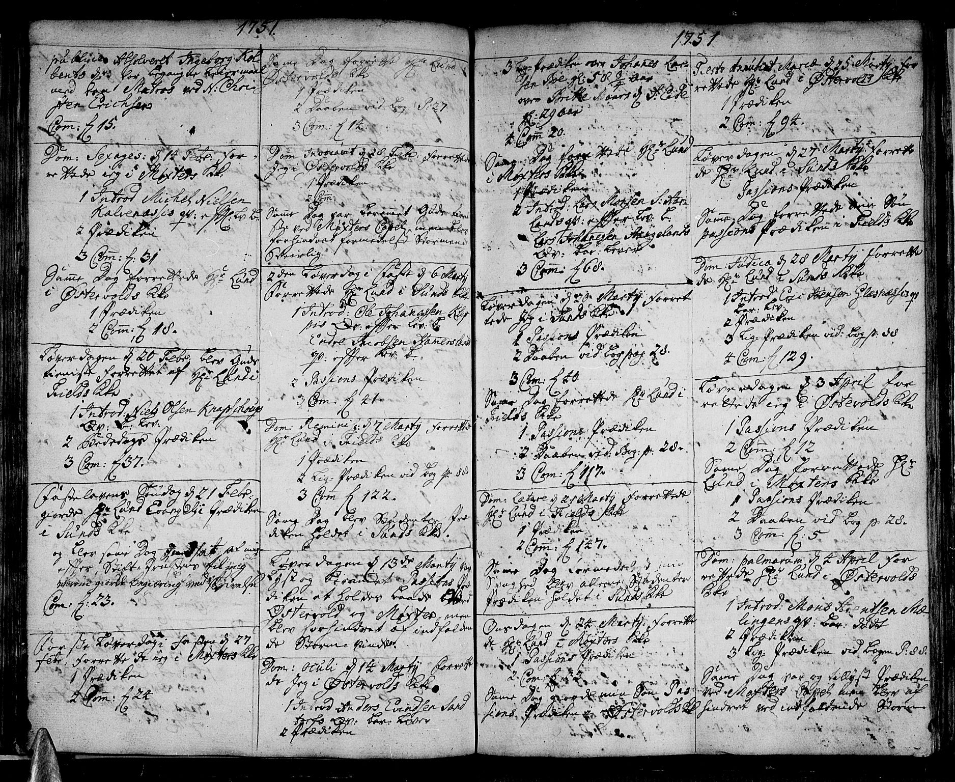 Sund sokneprestembete, AV/SAB-A-99930: Parish register (official) no. A 3, 1740-1769