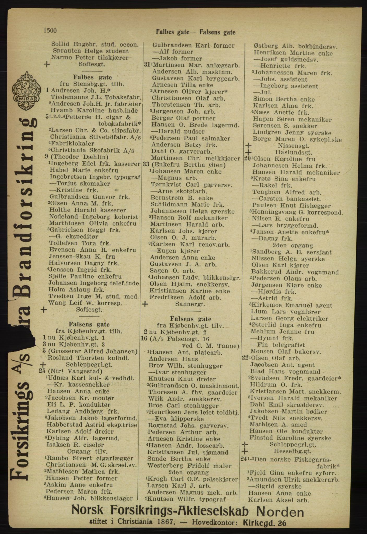 Kristiania/Oslo adressebok, PUBL/-, 1918, p. 1653