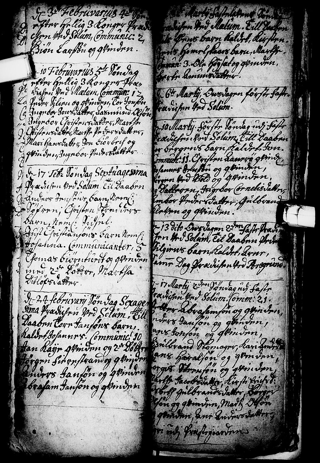 Solum kirkebøker, SAKO/A-306/F/Fa/L0001: Parish register (official) no. I 1, 1701-1716, p. 249