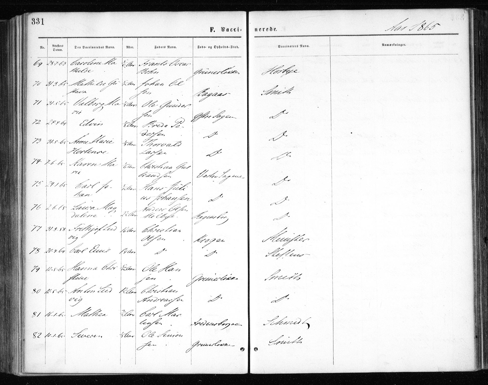 Gamle Aker prestekontor Kirkebøker, AV/SAO-A-10617a/F/L0003: Parish register (official) no. 3, 1865-1873, p. 331