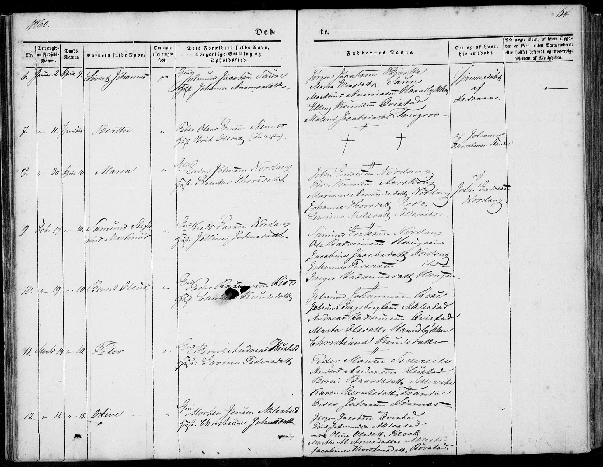 Ministerialprotokoller, klokkerbøker og fødselsregistre - Møre og Romsdal, AV/SAT-A-1454/515/L0209: Parish register (official) no. 515A05, 1847-1868, p. 64