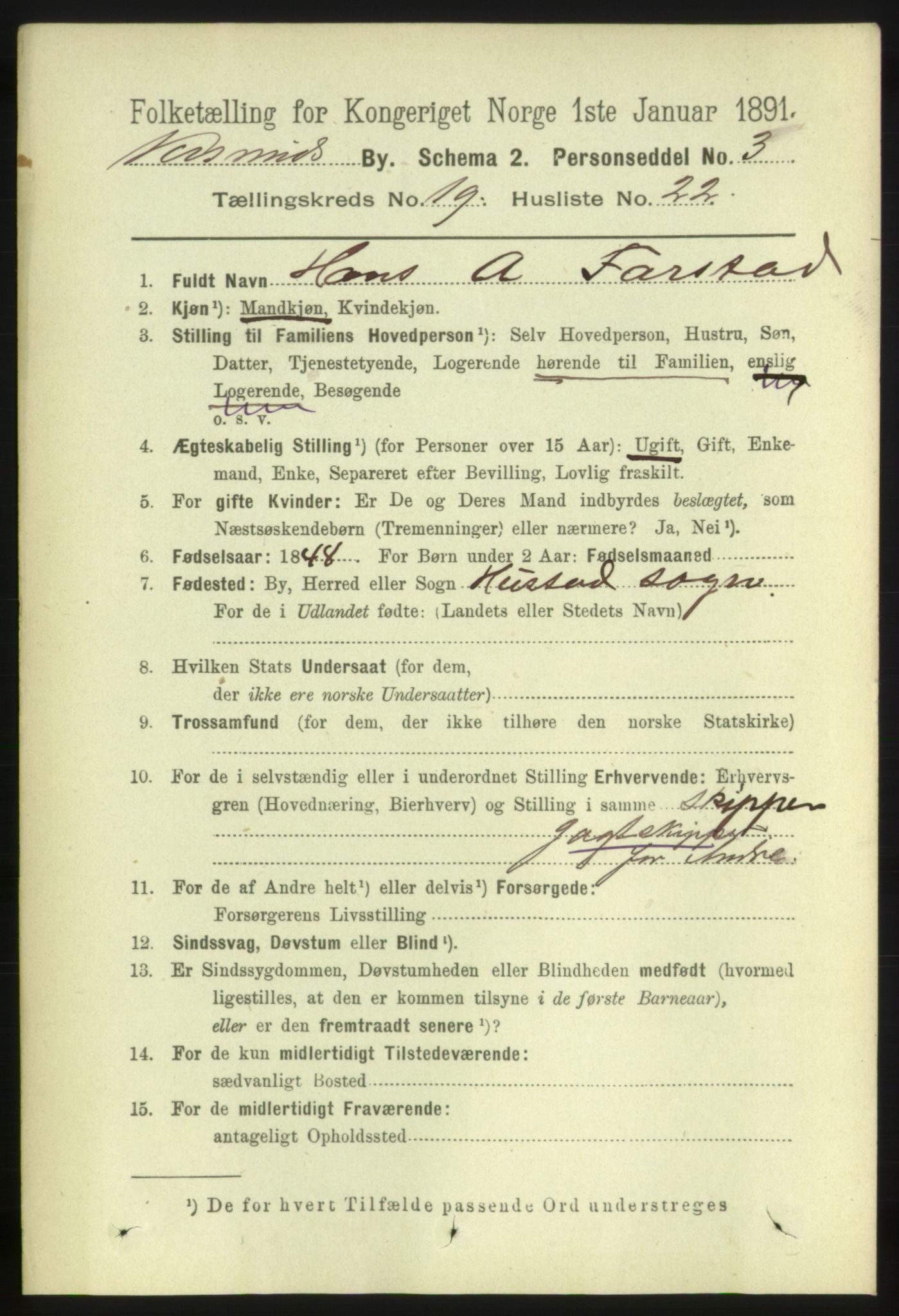 RA, 1891 census for 1503 Kristiansund, 1891, p. 12723