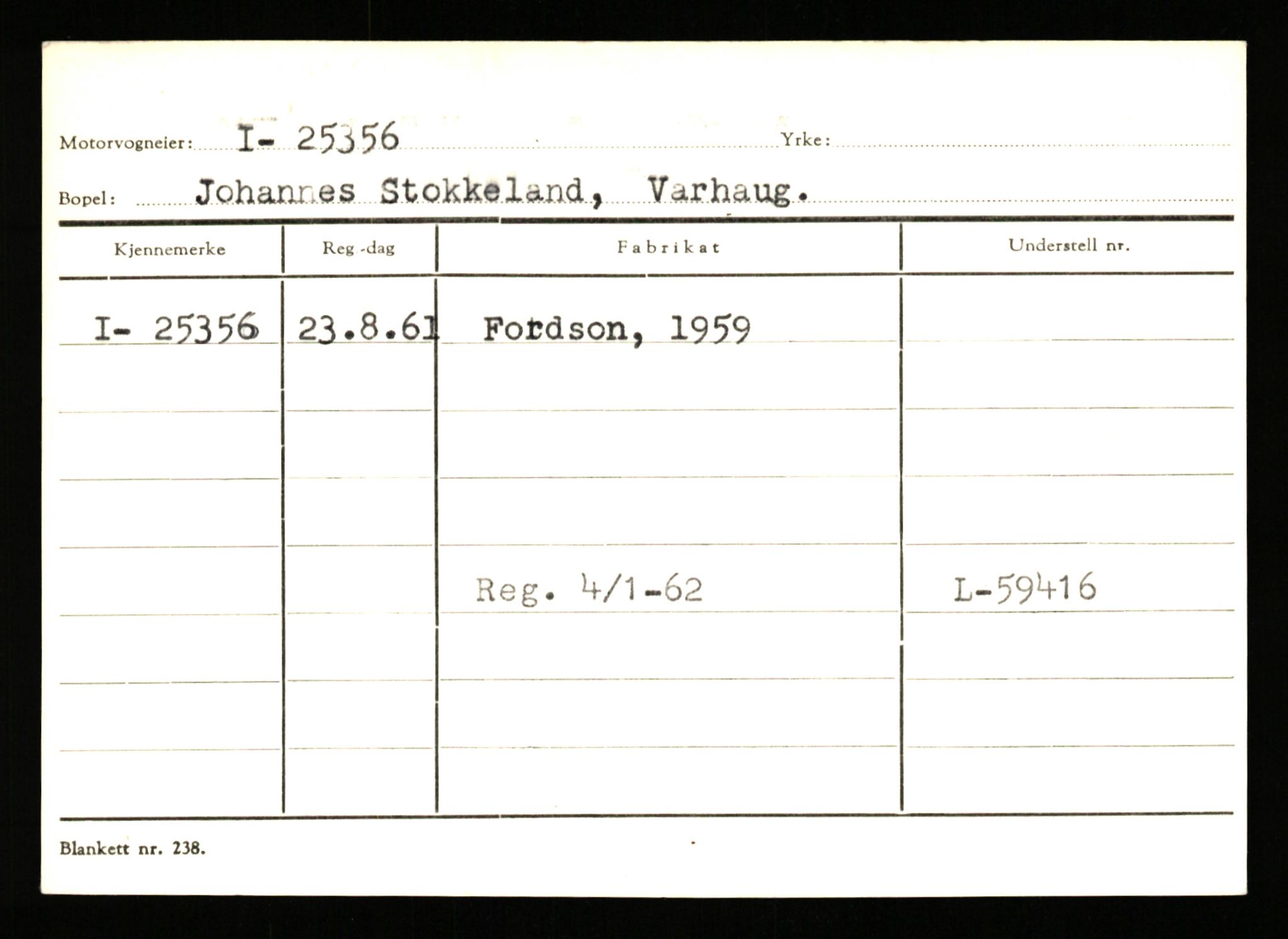 Stavanger trafikkstasjon, SAST/A-101942/0/G/L0005: Registreringsnummer: 23000 - 34245, 1930-1971, p. 743