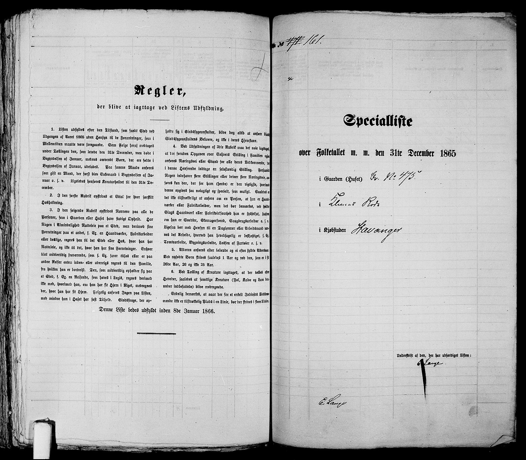 RA, 1865 census for Stavanger, 1865, p. 346